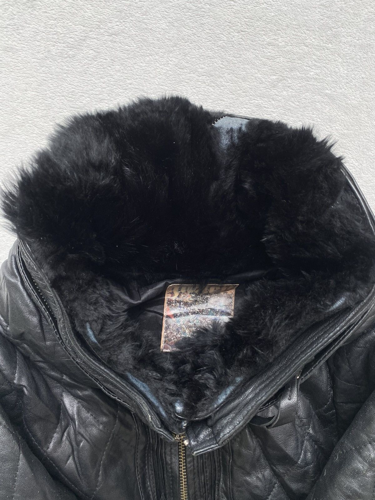 Japanese Brand 2000s Galicia / Galicie- Bono Fur Quilted Leather Jacket Size S / US 4 / IT 40 - 14 Thumbnail