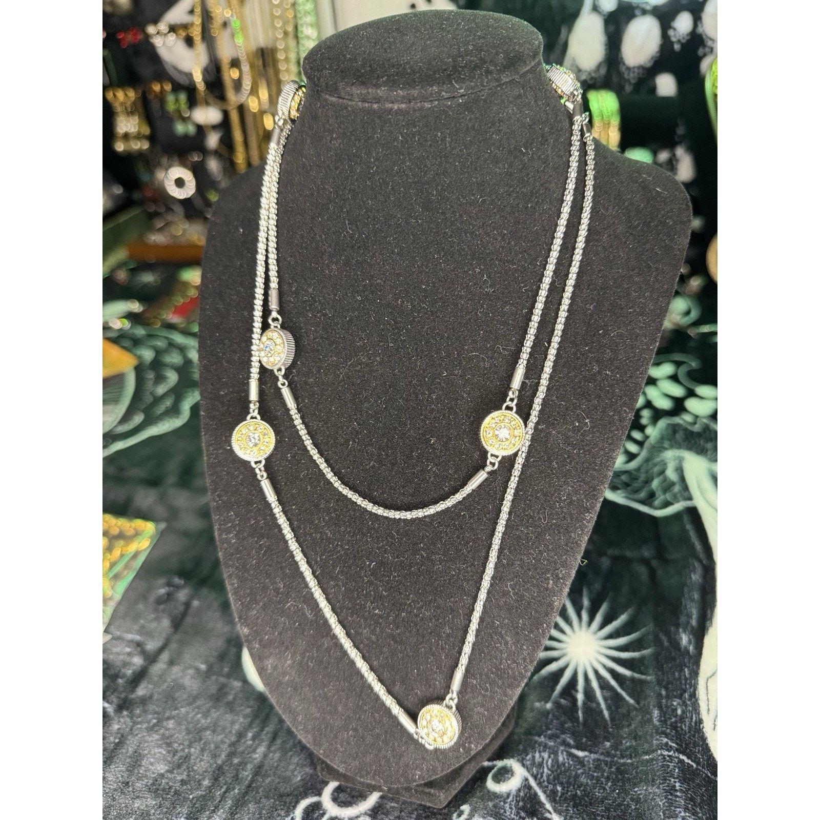 & Other Stories Emma Skye Crystal Silver 36" Necklace DSMK stainless steel Size ONE SIZE - 1 Thumbnail