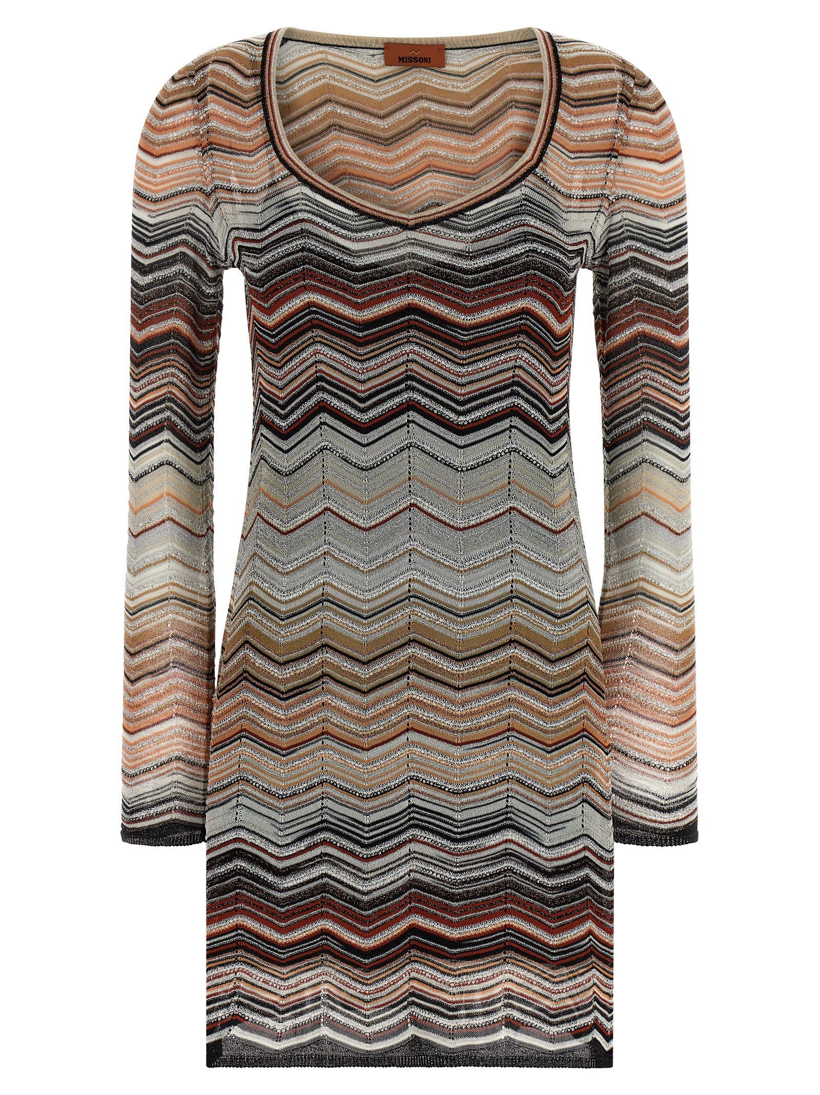 Missoni Chevron lamé dress Size M / US 6-8 / IT 42-44 - 1 Thumbnail