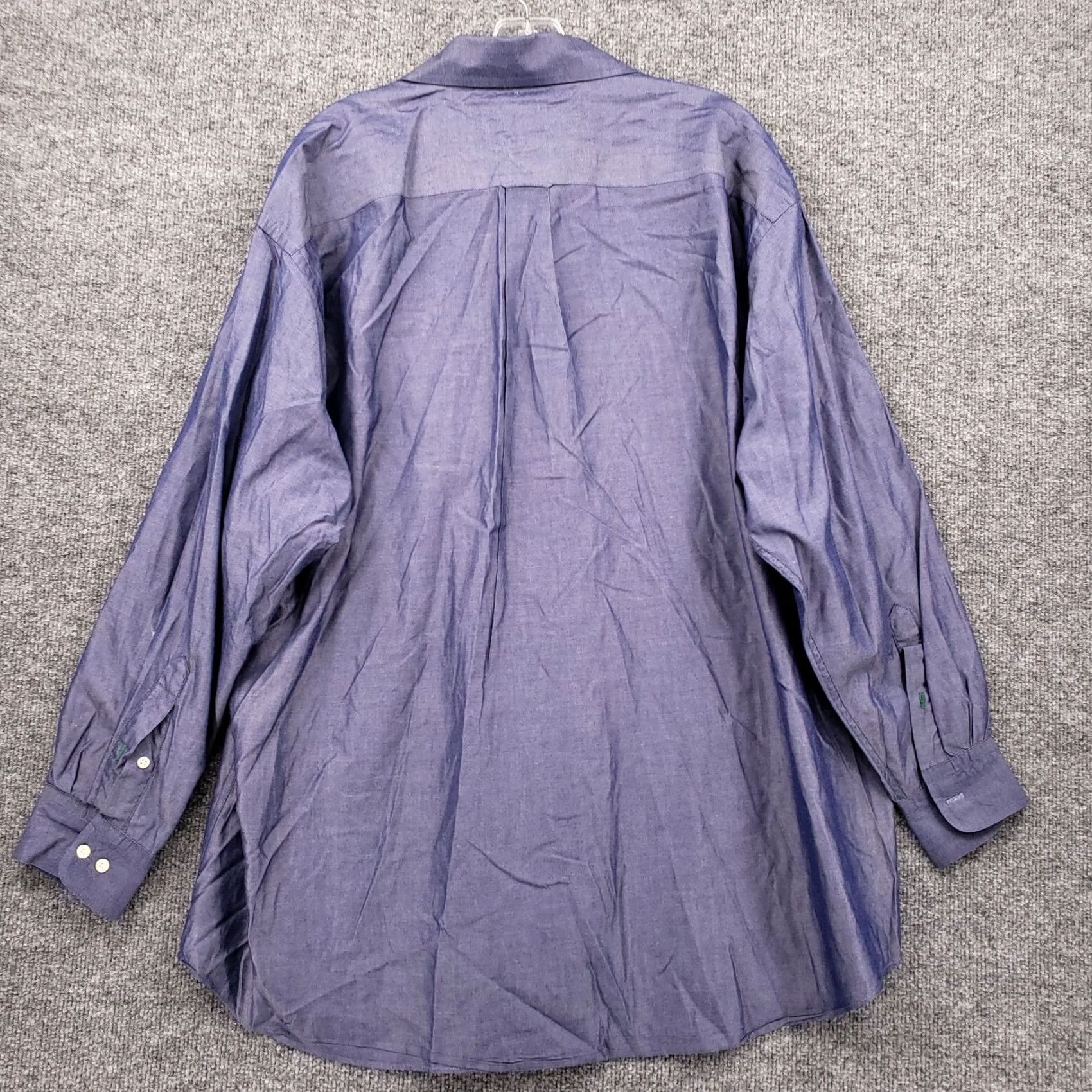 Tommy Hilfiger Tommy Hilfiger Dress Shirt Men 17 Button-Up Purple Regatta Classics Pocket Size 46R - 2 Thumbnail