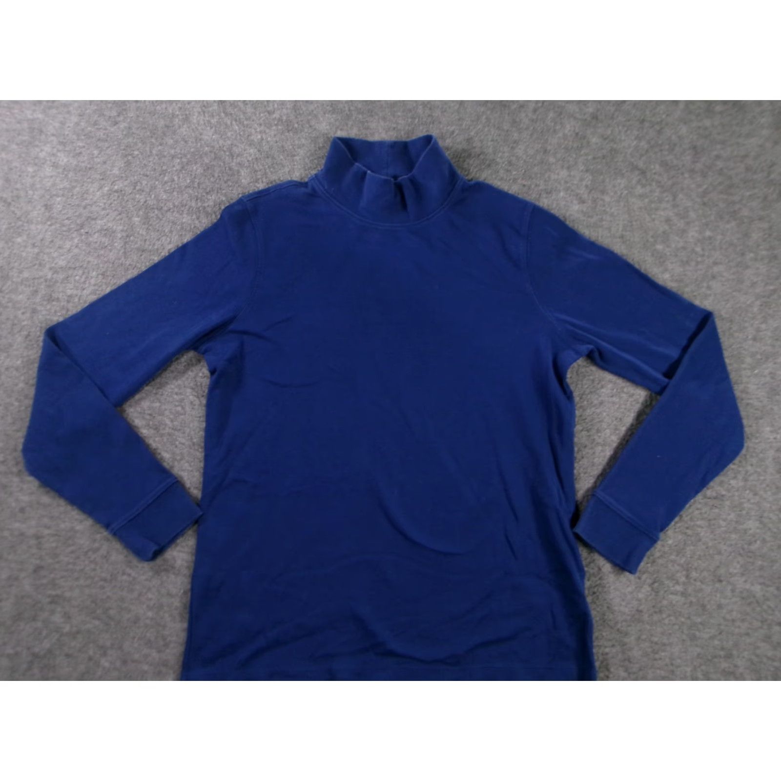 Vintage LL Bean Top Women Small Blue Mock Turtleneck Tee Base Layering Capsule Office Size S / US 4 / IT 40 - 2 Thumbnail