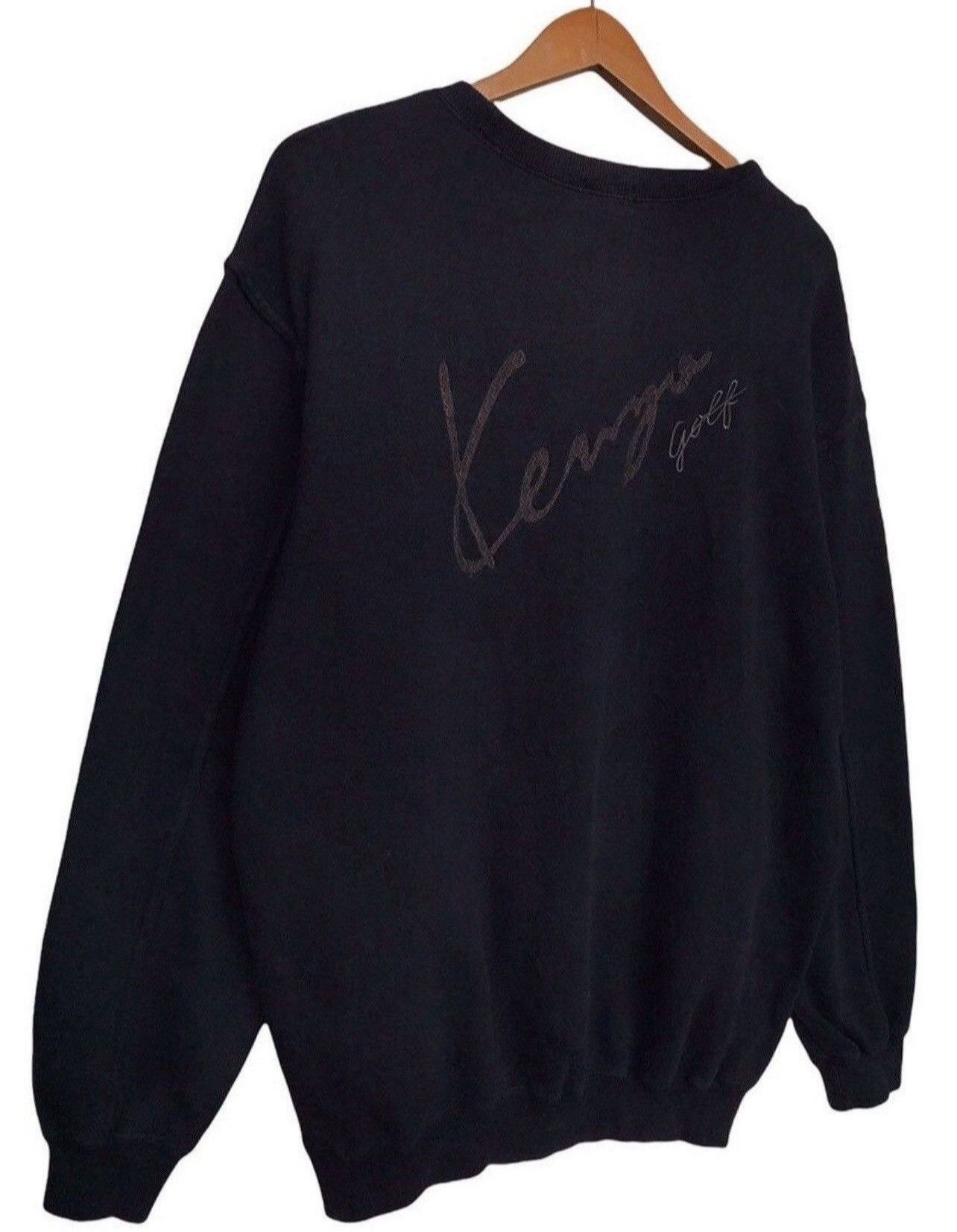 Kenzo Vintage Kenzo Signature Logo Black Baggy Boxy Sweatshirt Size US L / EU 52-54 / 3 - 3 Thumbnail
