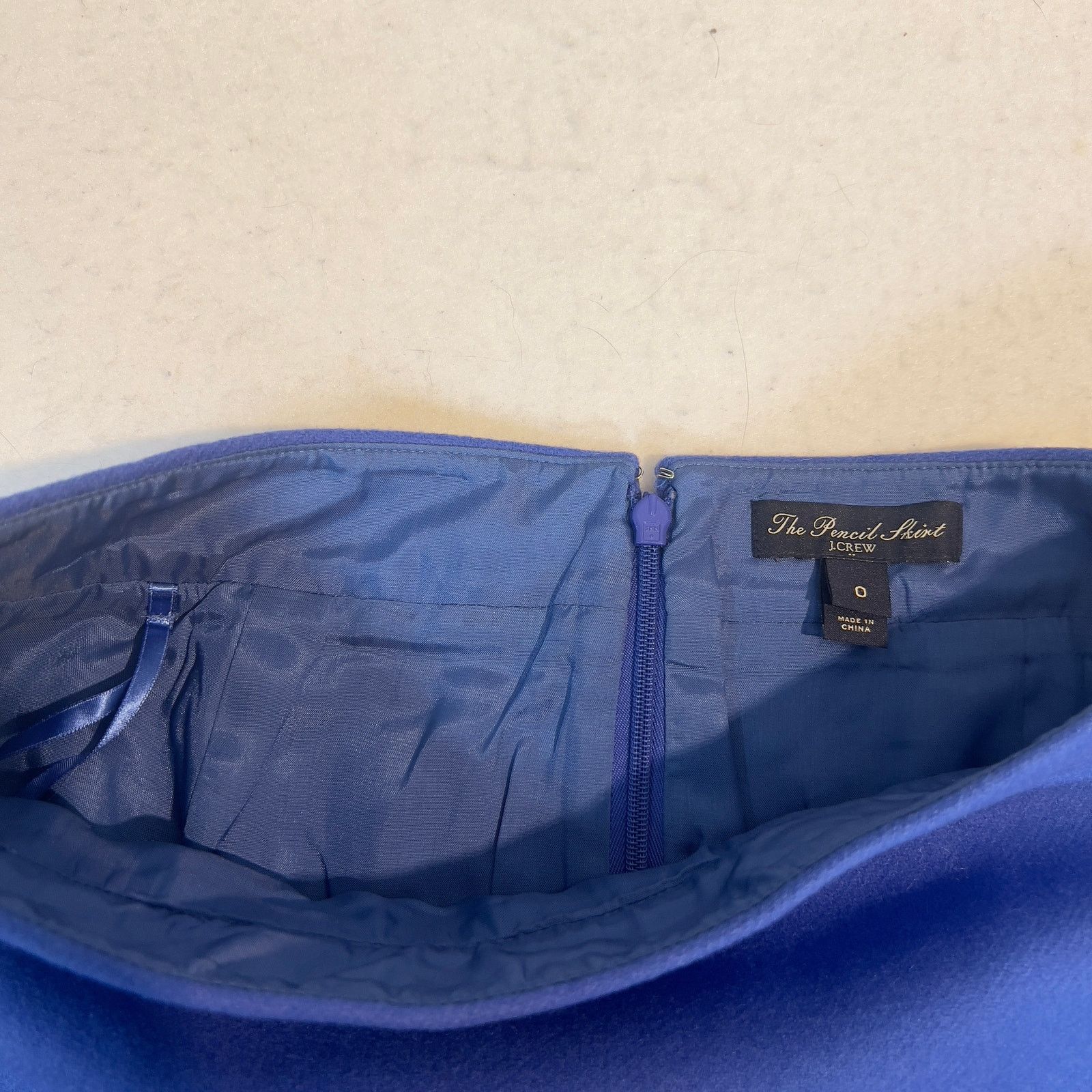 J.Crew J Crew Factory Pencil Skirt 0 Above Knee Wool Royal Blue Lin Size 25" / US 0 / IT 36 - 9 Thumbnail