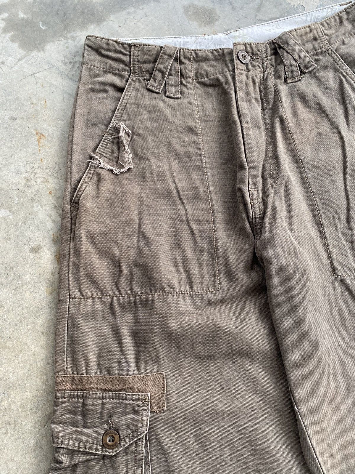 JNCO × Japanese Brand Baggy Jeans Green Source Sun Faded Chocolate/Green Cargo Size US 30 / EU 46 - 6 Thumbnail