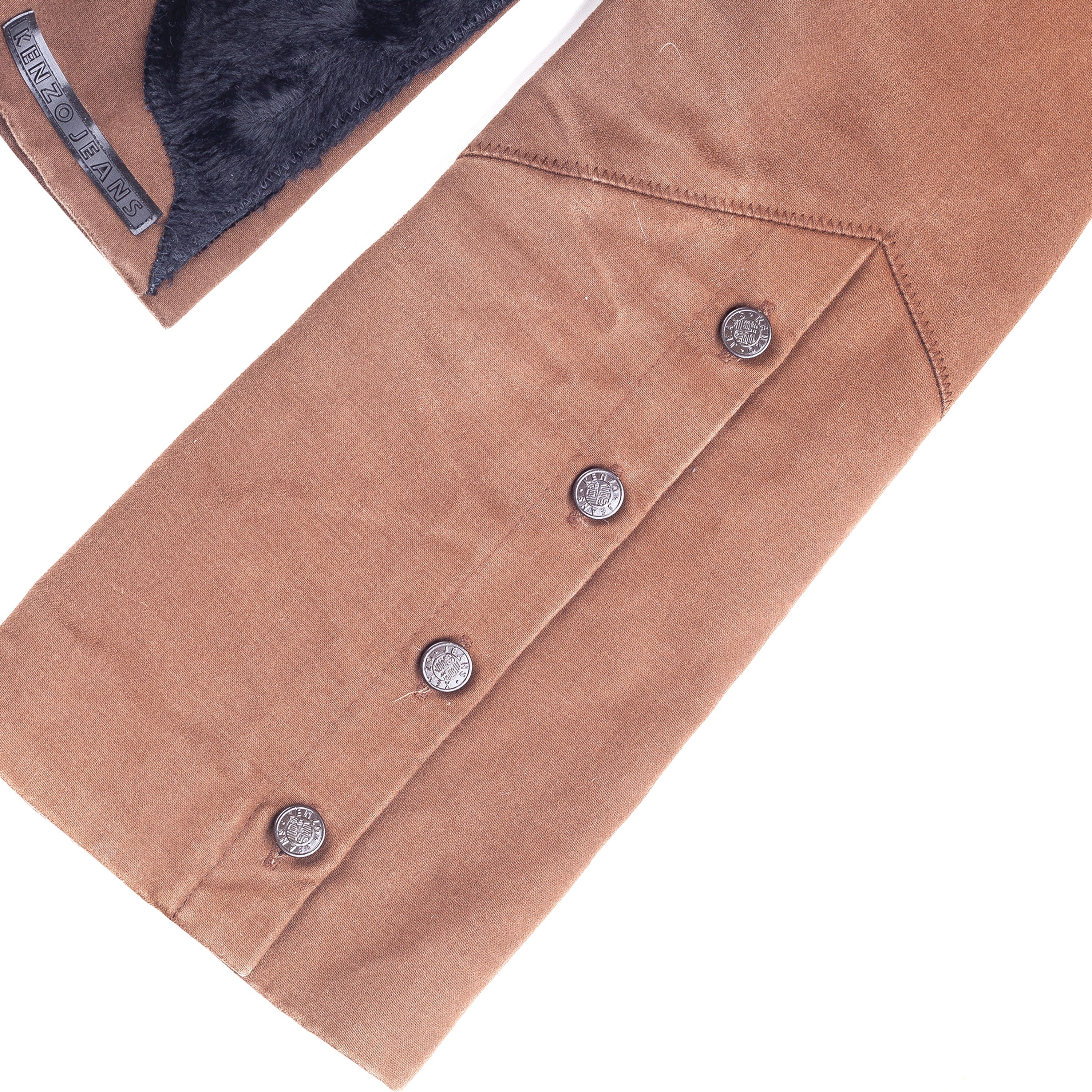 Kenzo Kenzo Jeans Vintage Brown Faux Fur Jacket (S) Size S / US 4 / IT 40 - 4 Thumbnail