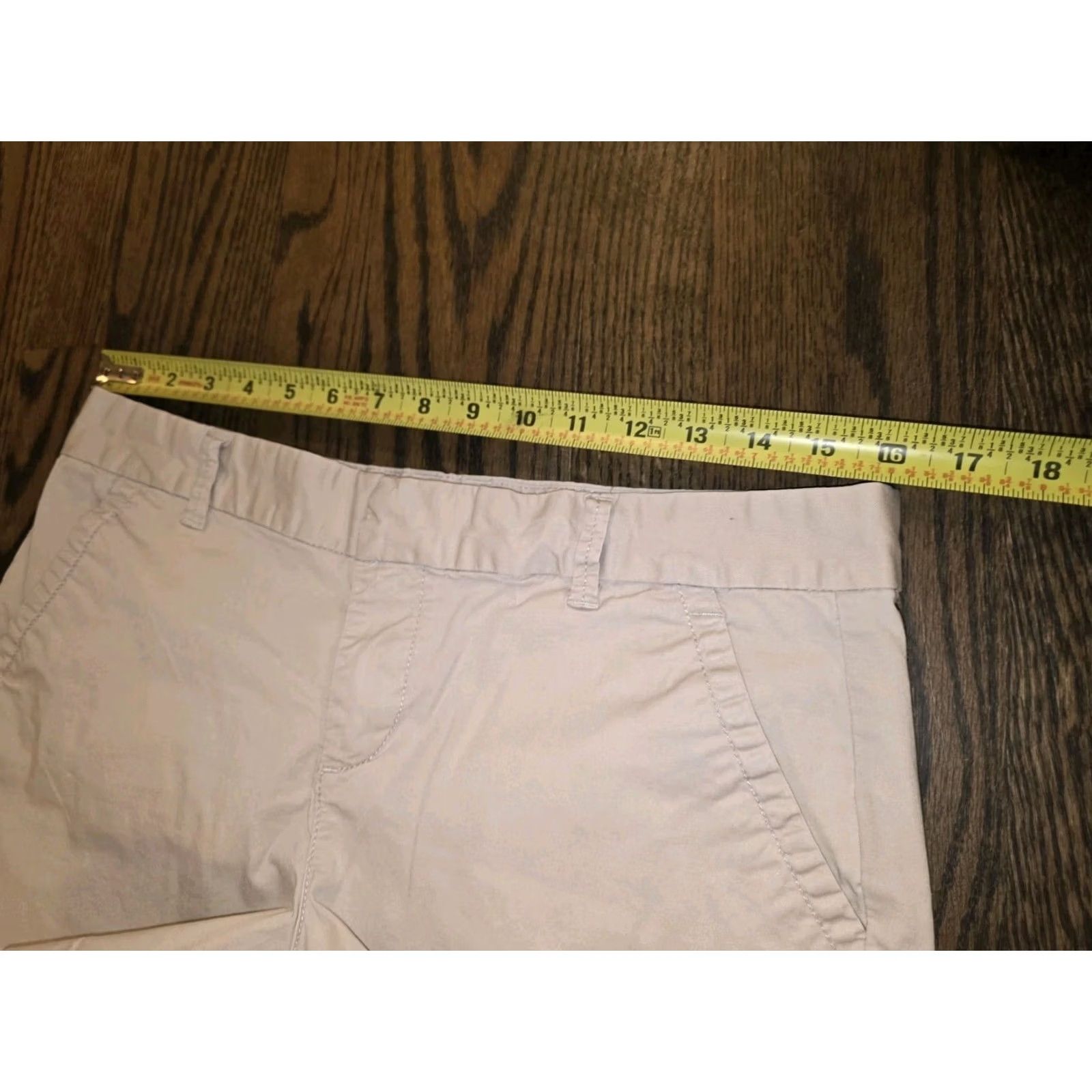 Calvin Klein CALVIN KLEIN White Stretch Cotton 3.5" Casual Summer Shorts Size 10 Women Woven Chino Linen Summer Casual Mens Womens Size 32" / US 10 / IT 46 - 4 Thumbnail