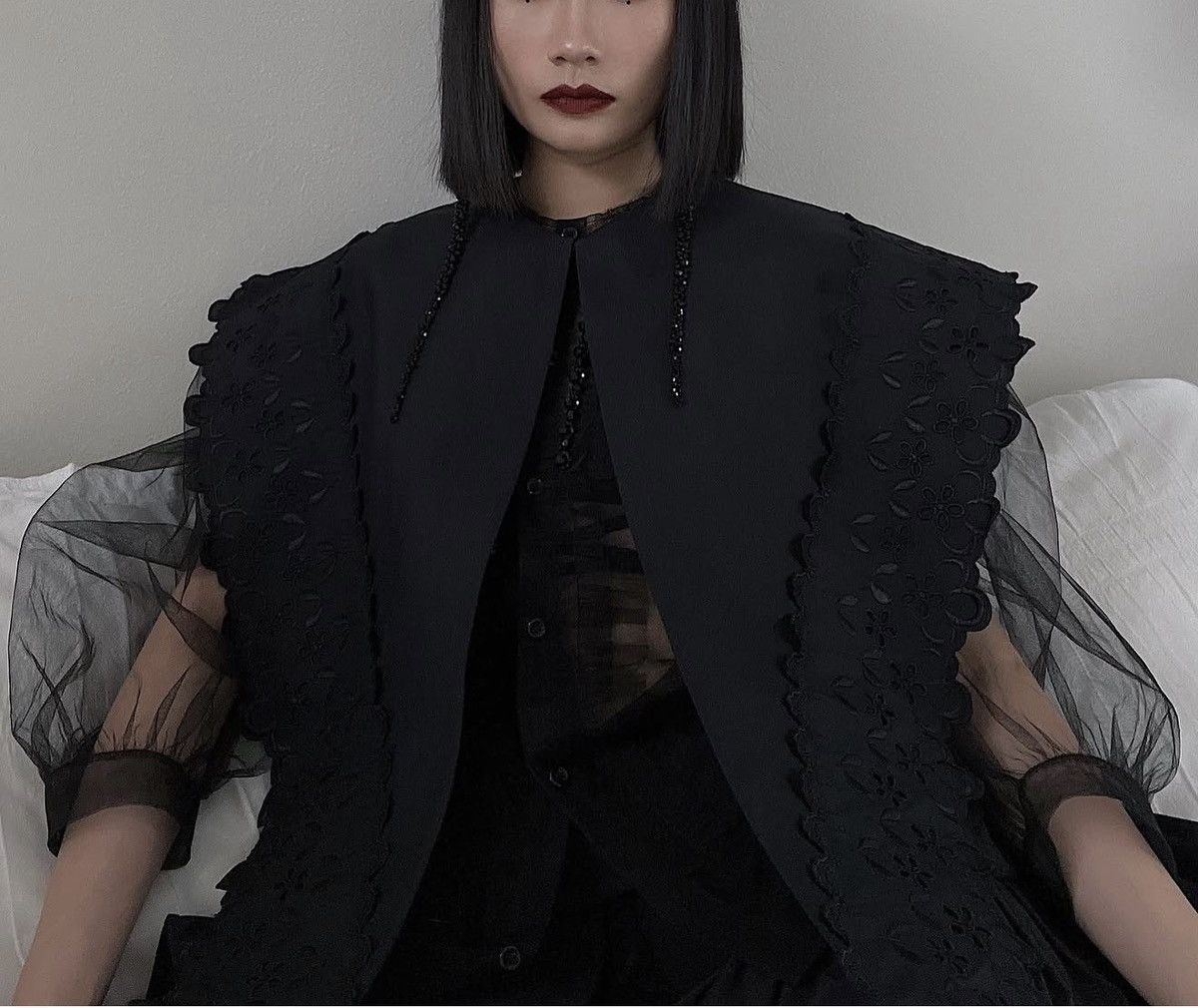Simone Rocha Simone Rocha Black Pointed Collar SS2022 Size ONE SIZE - 6 Thumbnail