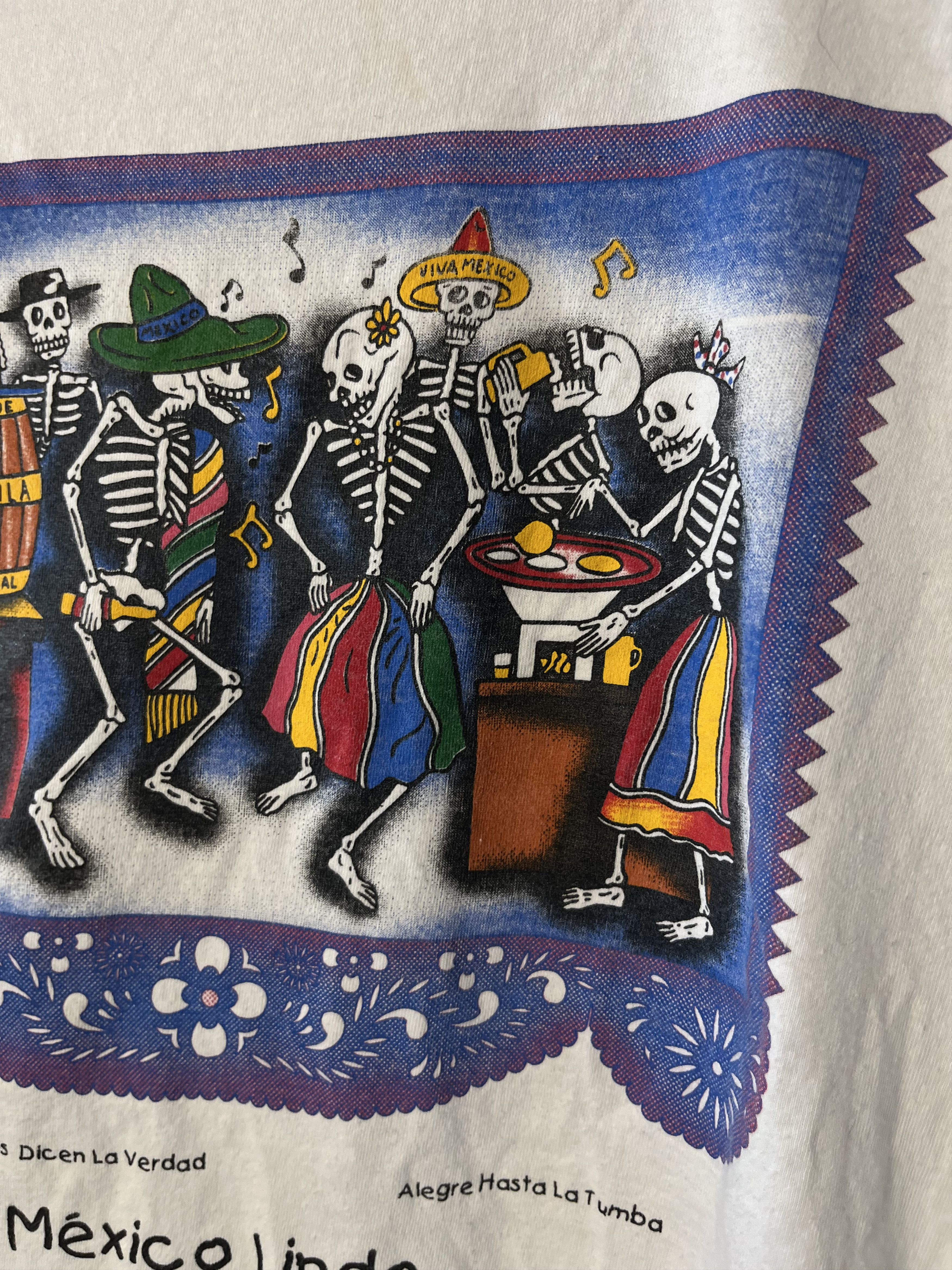 Vintage 90s Mexico Lindo South America Graphics Tee Art Size US XL / EU 56 / 4 - 4 Thumbnail