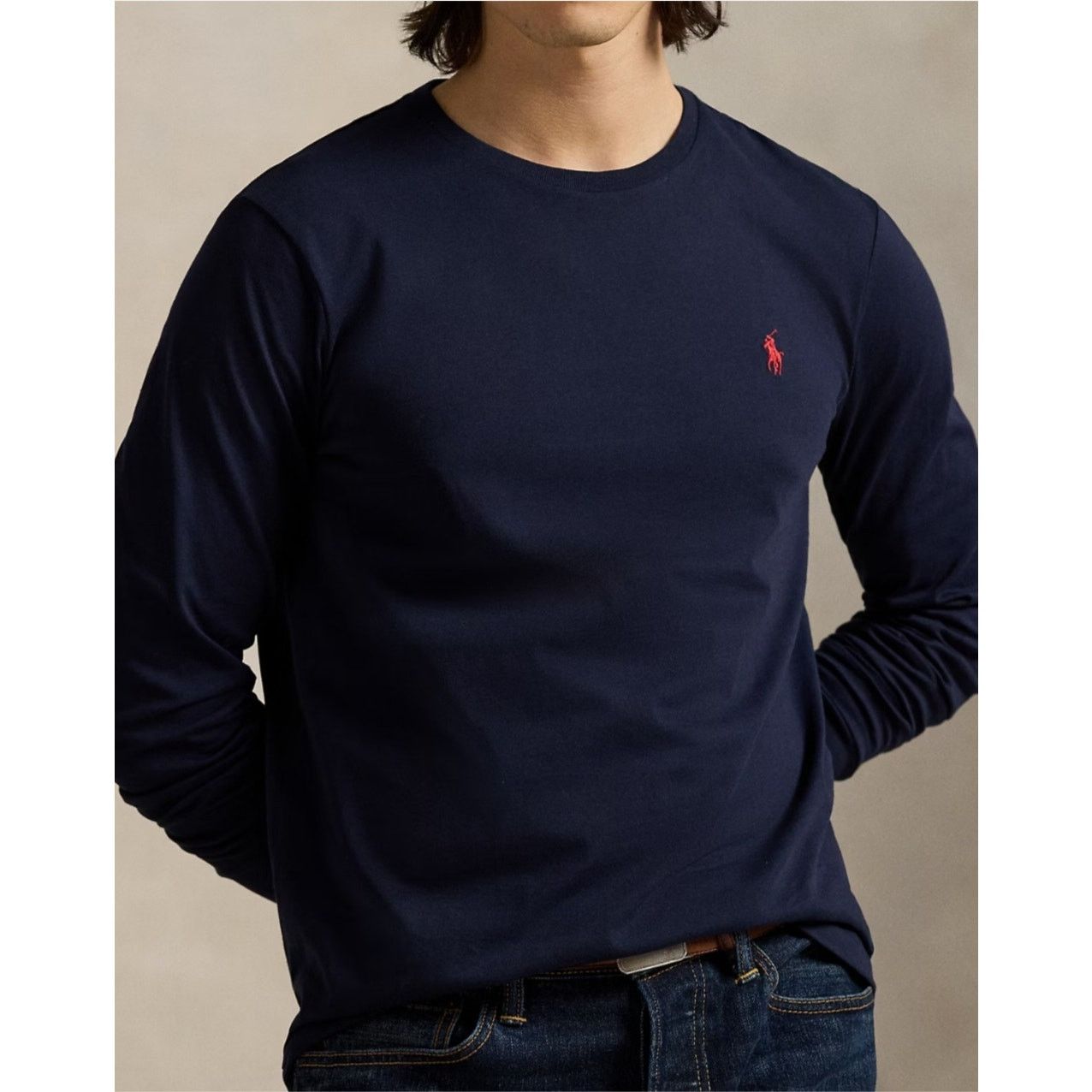 Polo Ralph Lauren Polo Ralph Lauren Men's Large Navy Blue Knit Sweater Size US L / EU 52-54 / 3 - 2 Thumbnail
