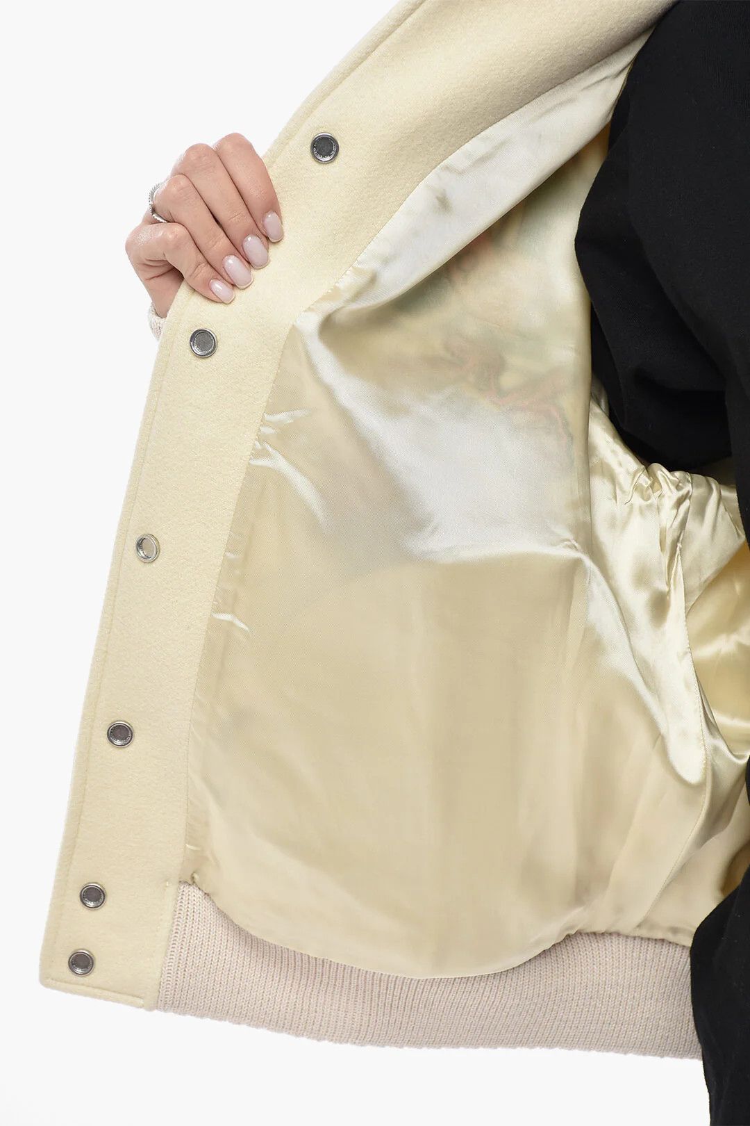 Off-White og1mm0426 Leather Sleeves/Embellishments Bomber Jacket White Size M / US 6-8 / IT 42-44 - 5 Thumbnail