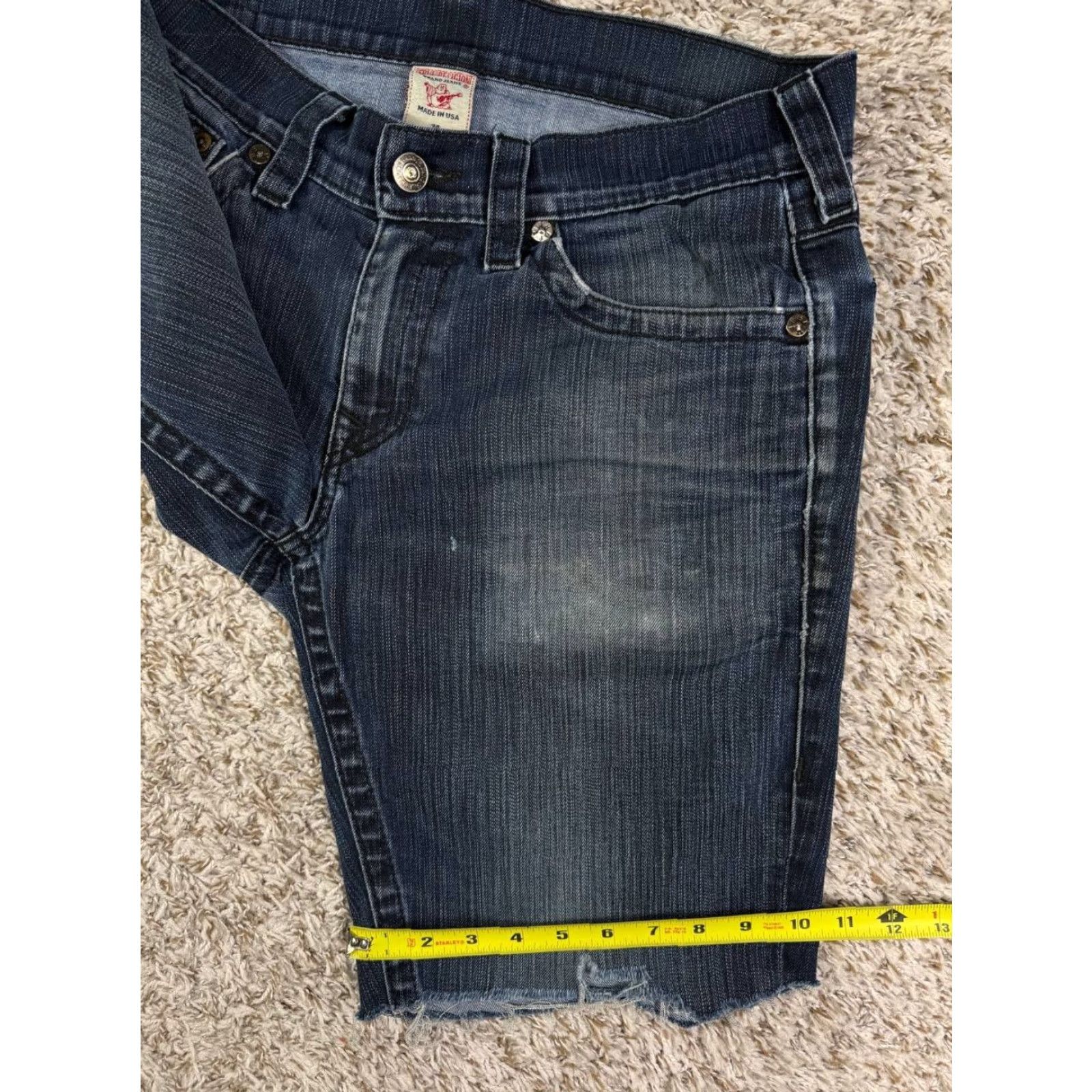 True Religion True Religion Ricky Denim Blue Cut Off Shorts Bermuda Men's 34 Made USA Blue USA Cotton Denim Summer Spring Mens Size US 34 / EU 50 - 7 Thumbnail
