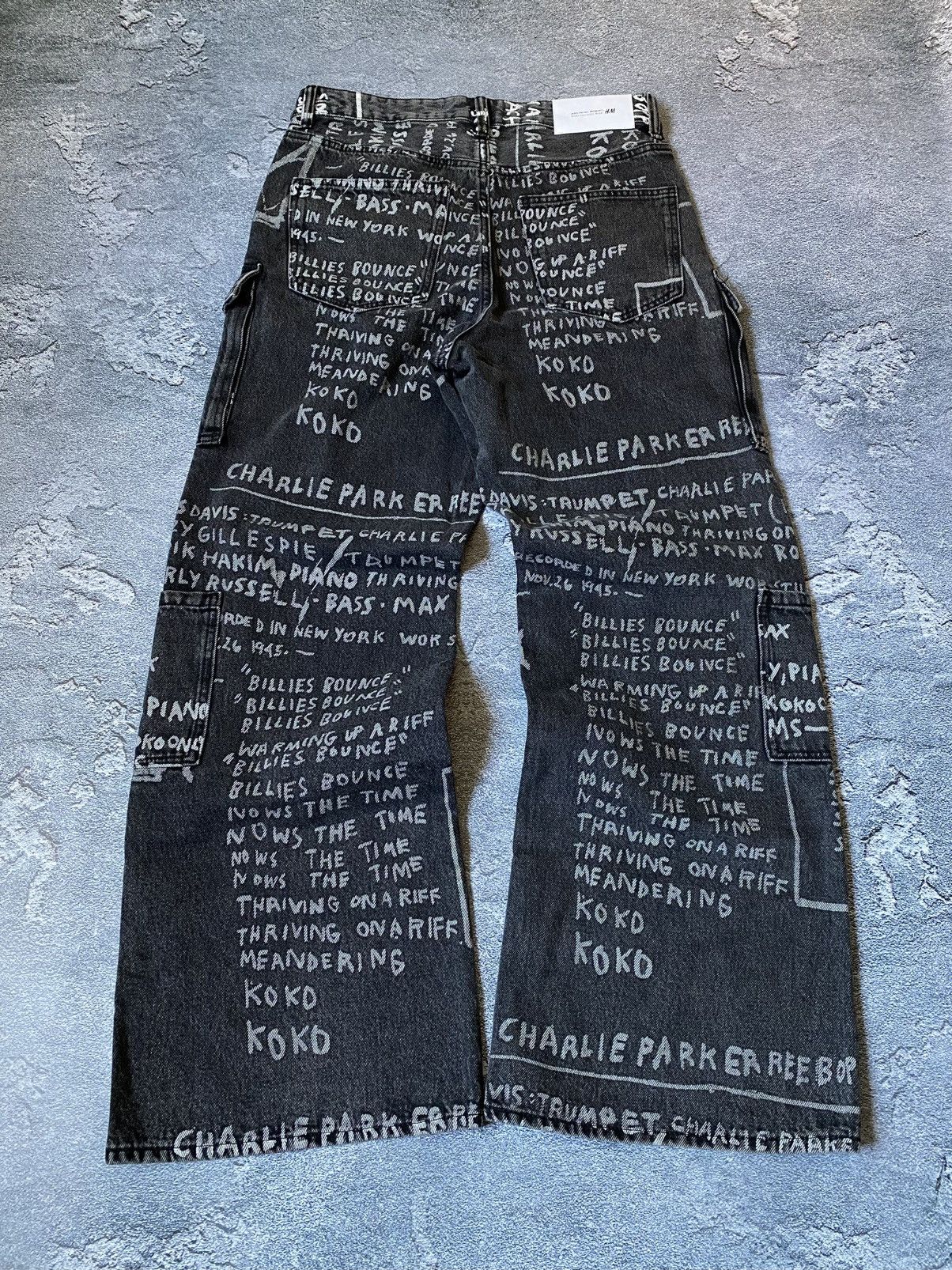 H&M × Jean-Michel Basquiat × Who Decides War Jean Michel Basquiat Who Decides War Bootcat Flare Jeans Size US 32 / EU 48 - 9 Thumbnail