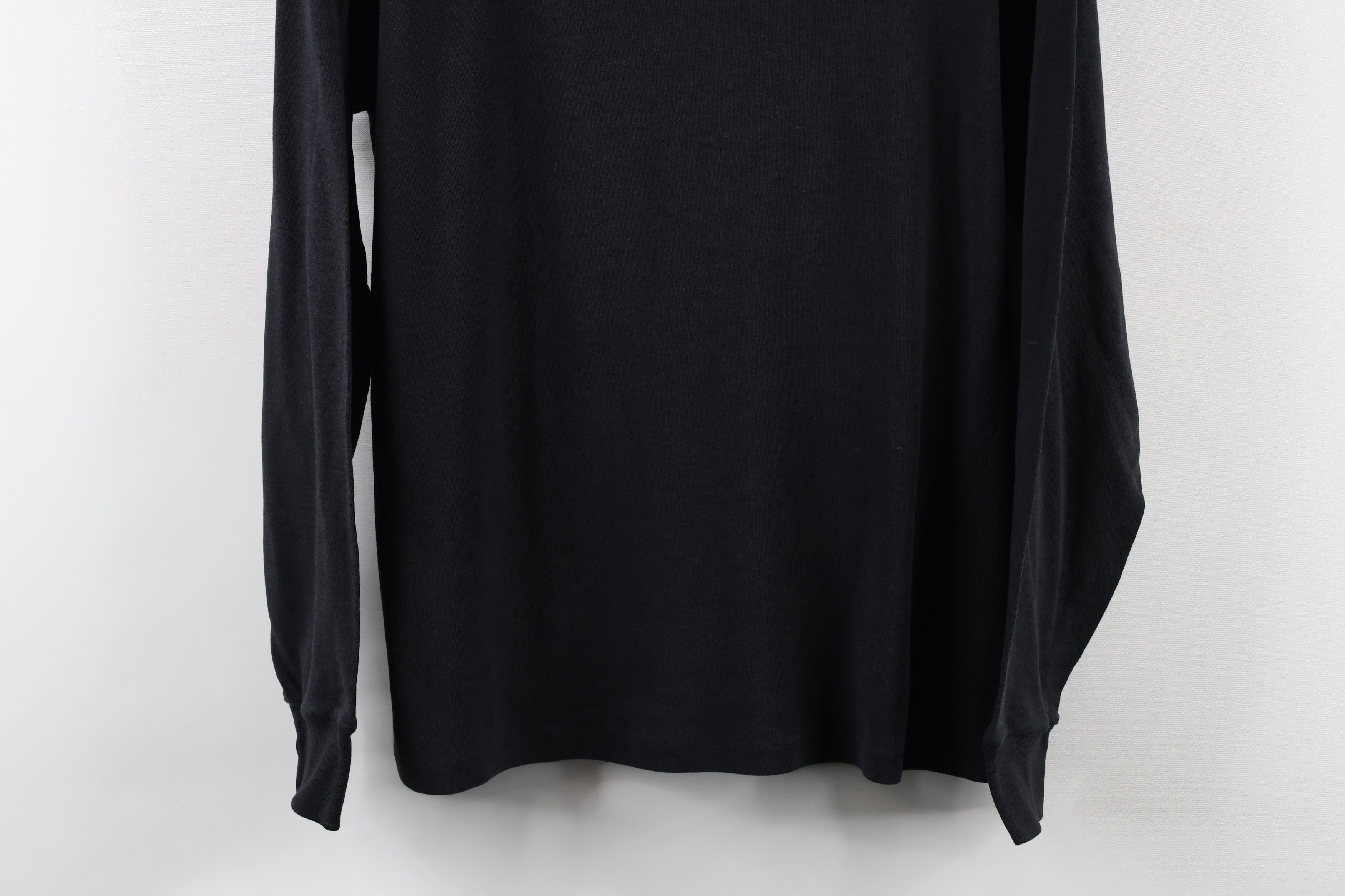 Vintage Vintage 90s Streetwear Blank Turtleneck T-Shirt Black USA Size US L / EU 52-54 / 3 - 3 Thumbnail
