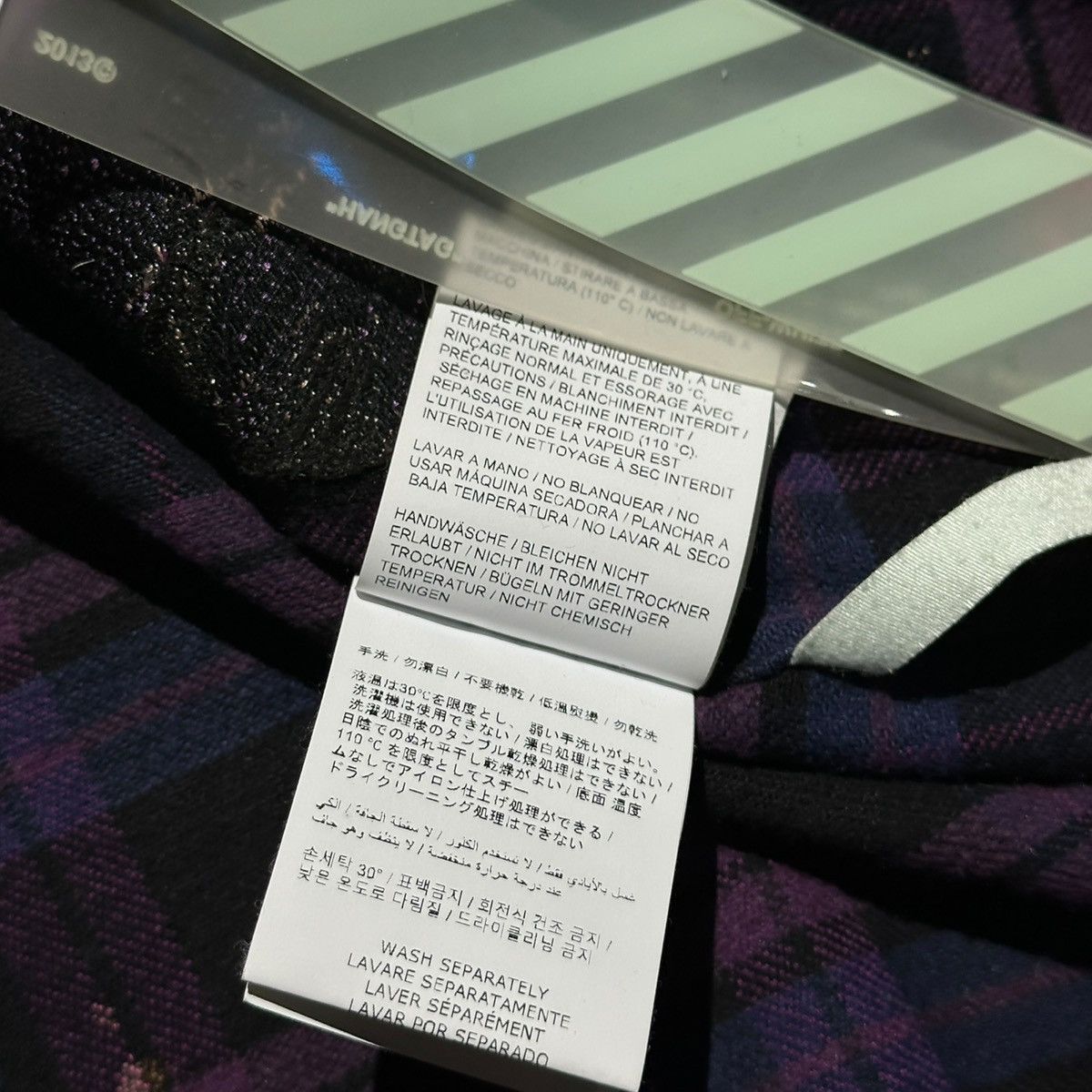 Off-White × Virgil Abloh Murder bravado Crystal plaid flannel Size US S / EU 44-46 / 1 - 6 Thumbnail