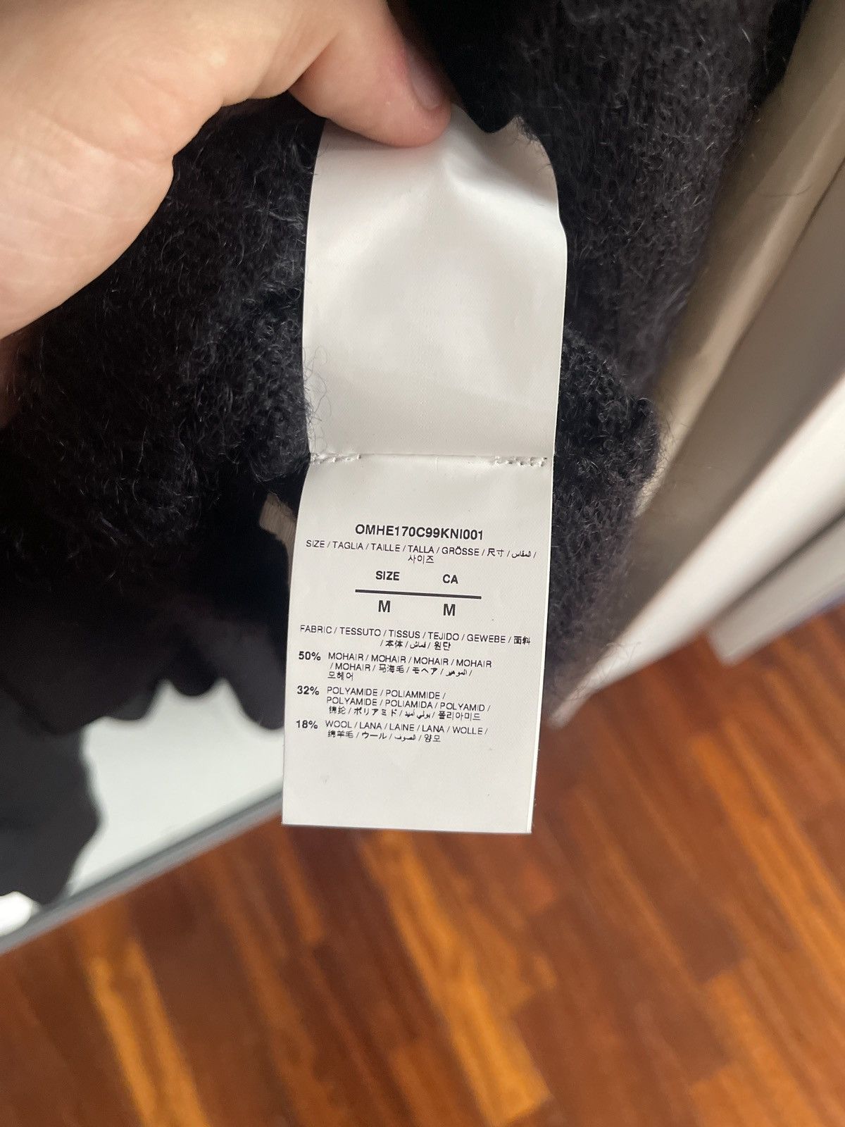 Off-White Maglione nero in mohair Off-White originale Size US M / EU 48-50 / 2 - 8 Thumbnail
