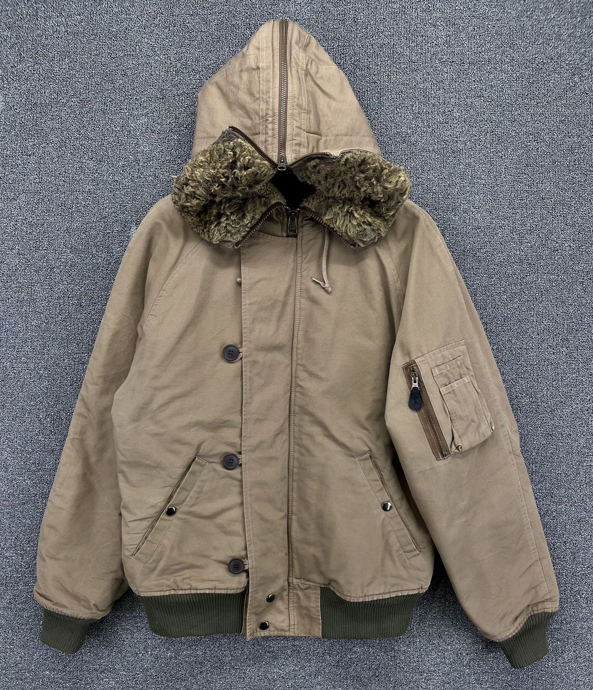 Avirex Vintage Avirex Extreme Cold Weather Fur Hoodie Bomber Jacket Size US M / EU 48-50 / 2 - 6 Thumbnail