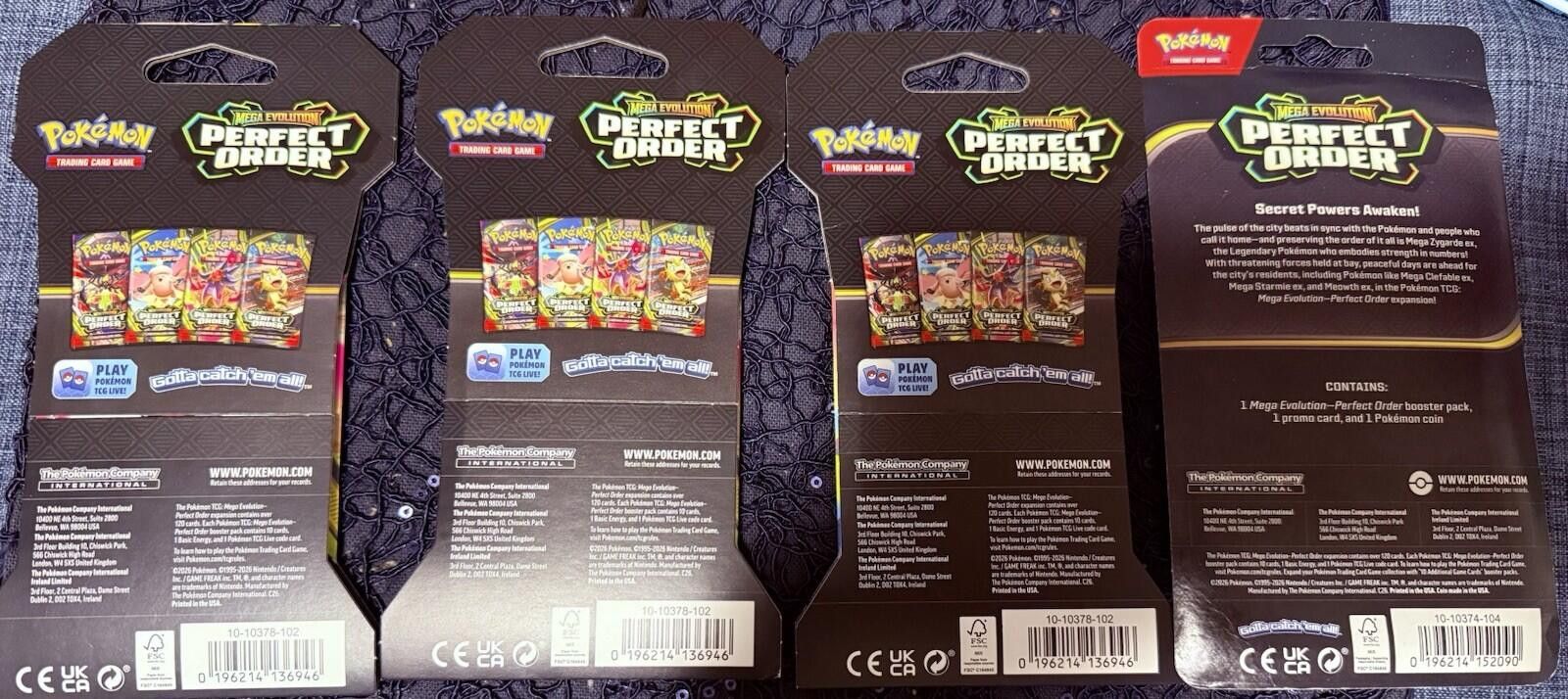 Other Pokemon Perfect Order Sleeved Booster Pack! 6 packs Size ONE SIZE - 2 Thumbnail