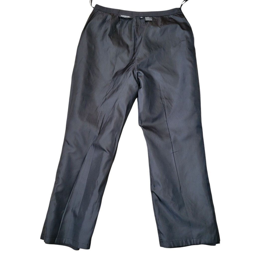 Kasper Kasper Linen Cotton Dress Pants Black Women’s 12P Excellent Size 34" / US 12 / IT 48 - 8 Thumbnail