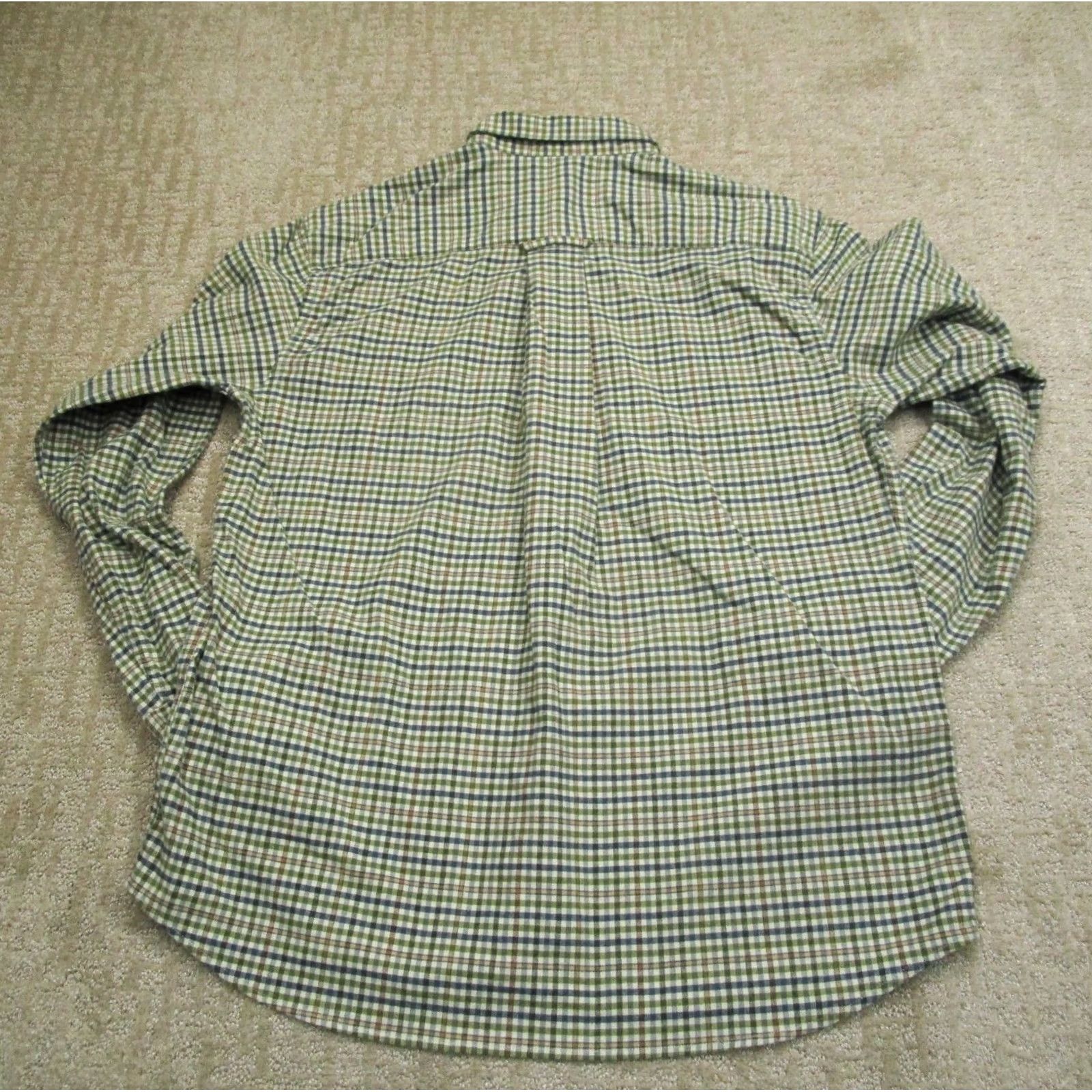 Orvis Orvis Men Large Green Gingham Check Flannel Wool Blend Long Sleeve Button Down Shirt Size US L / EU 52-54 / 3 - 3 Thumbnail