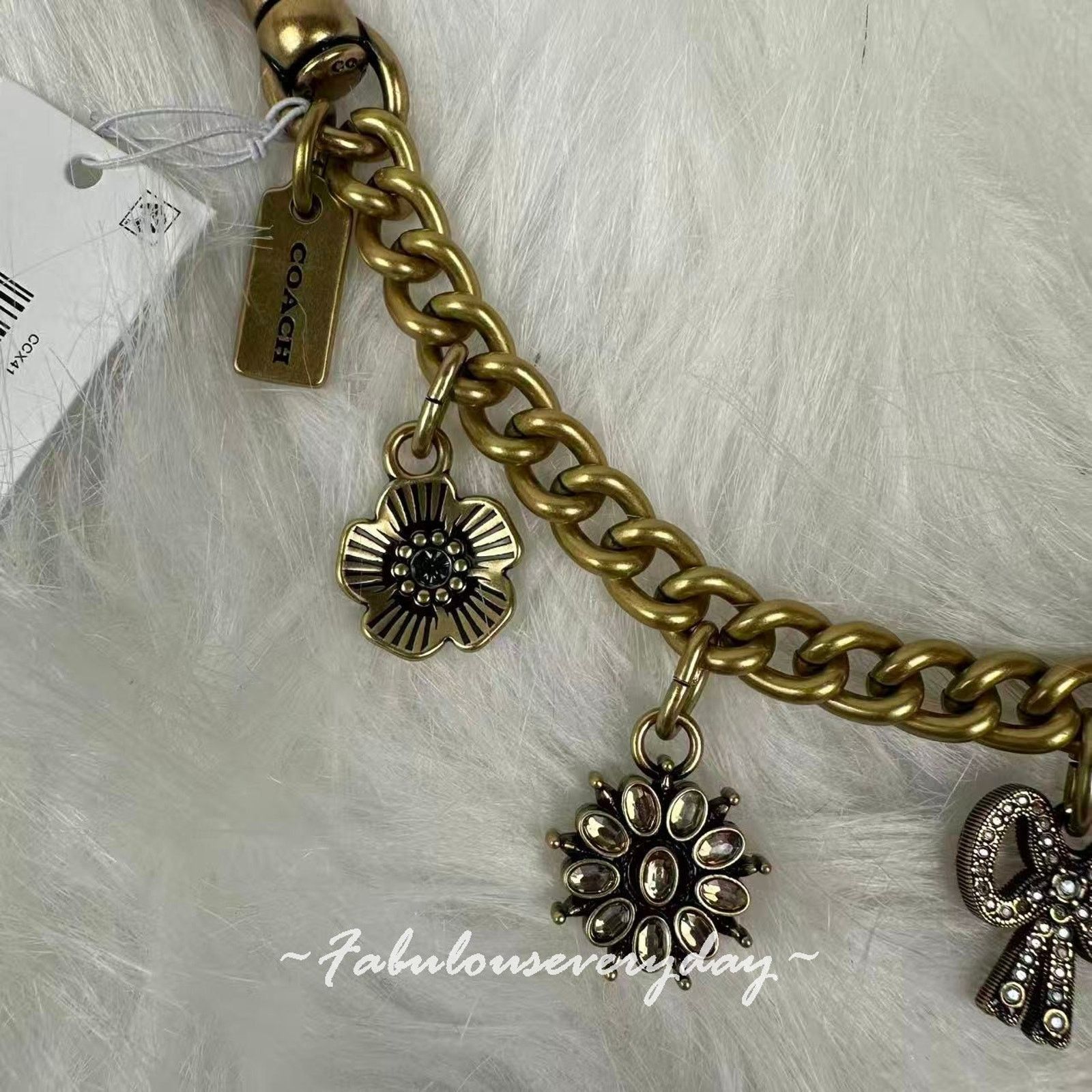 Coach Coach Crystal Motif Chain Bag Charm CCX41 NWT Size ONE SIZE - 5 Thumbnail
