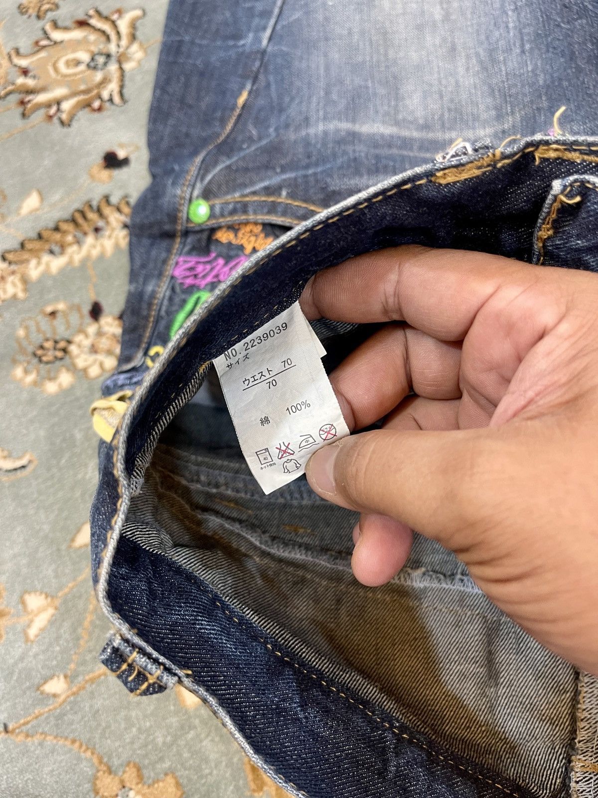 If Six Was Nine VINTAGE DISTRESSED DOUBLE WAIST SORRIDERE RARE DENIM PANTS Size US 29 - 13 Thumbnail