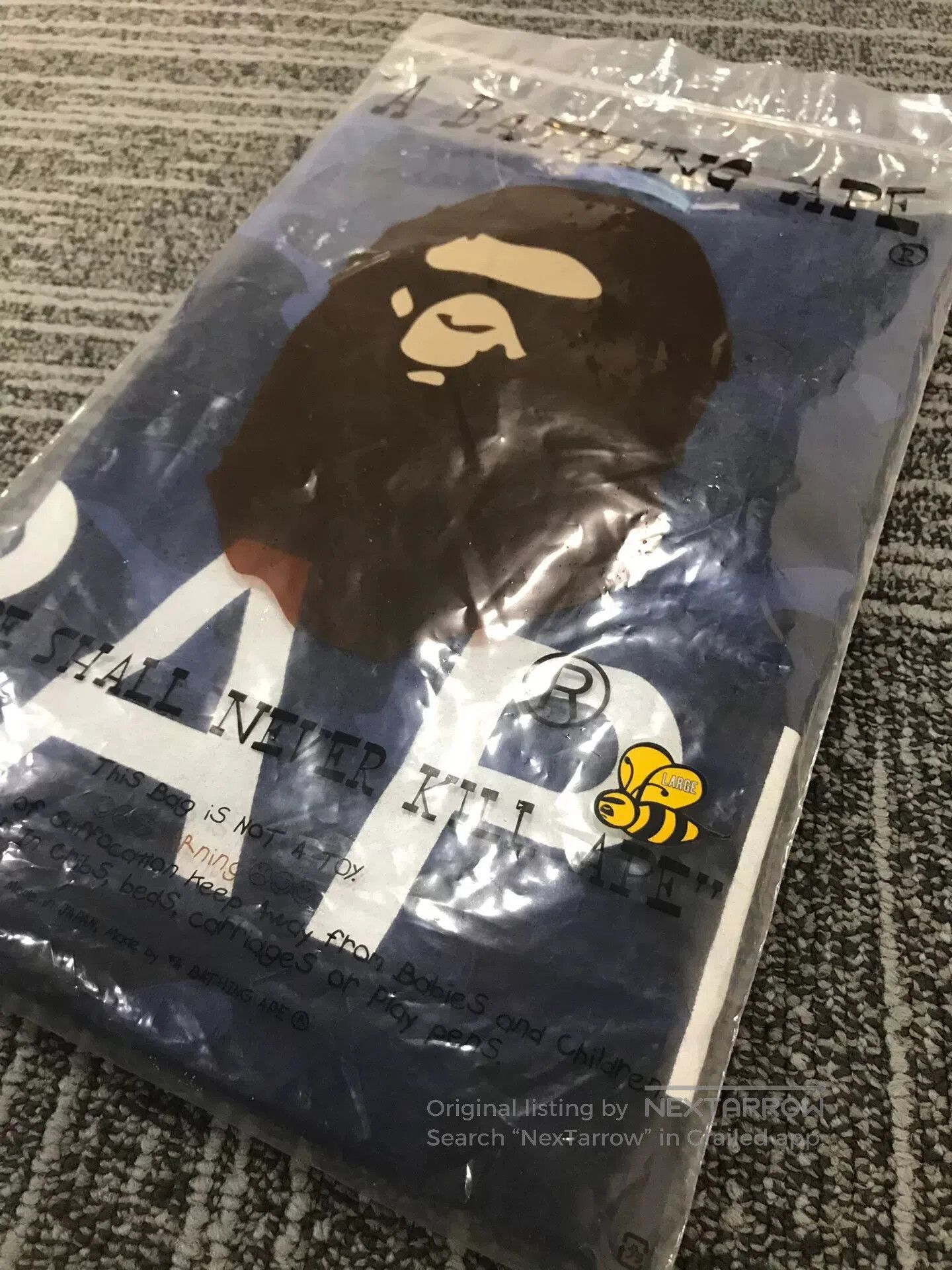 Bape A Bathing Ape Bape Blue Camo Tee. Size US L / EU 52-54 / 3 - 5 Thumbnail