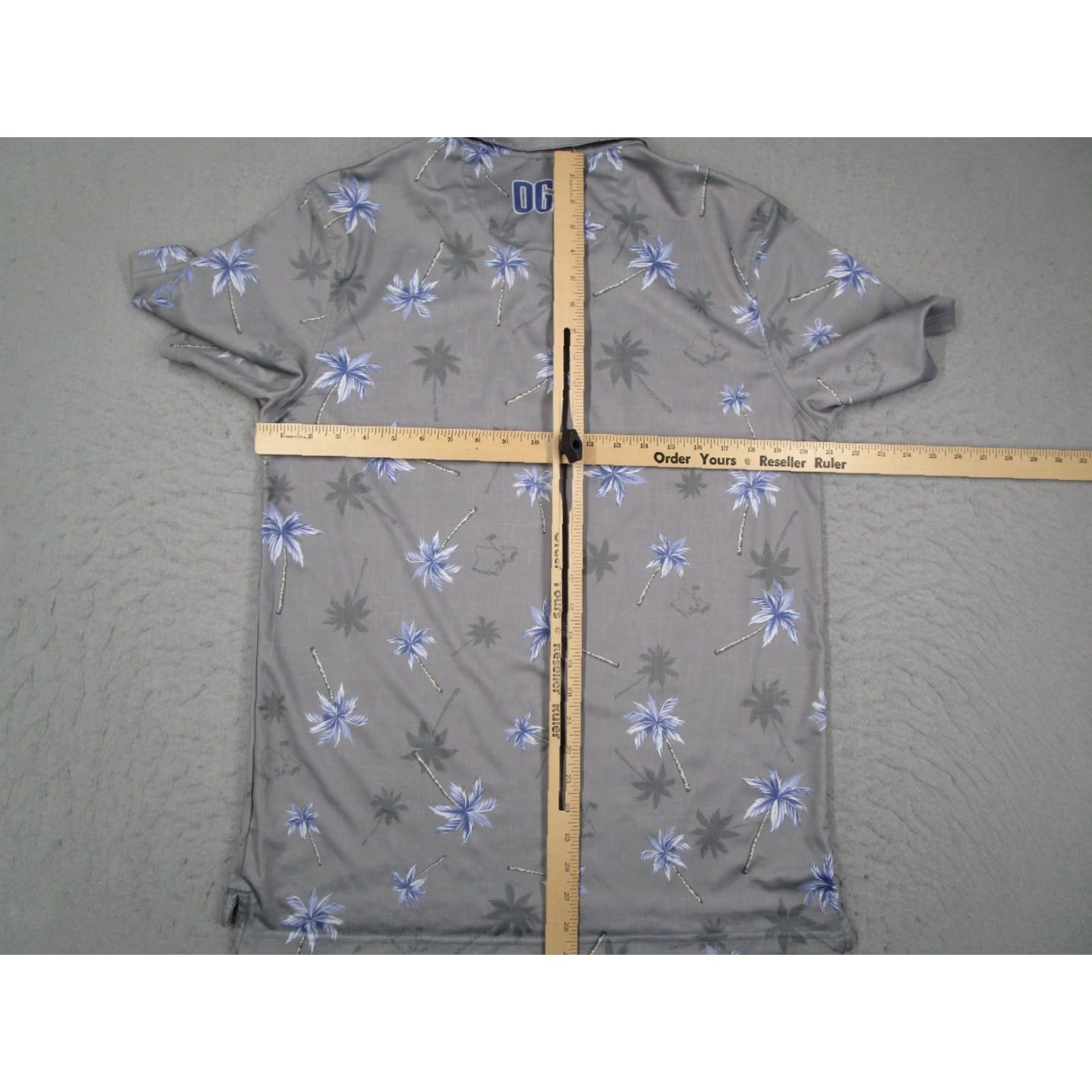 Vintage Oahu Golf Shirt Mens Small Gray Floral Performance Aloha Hawaii UPF 50 Size US S / EU 44-46 / 1 - 5 Thumbnail