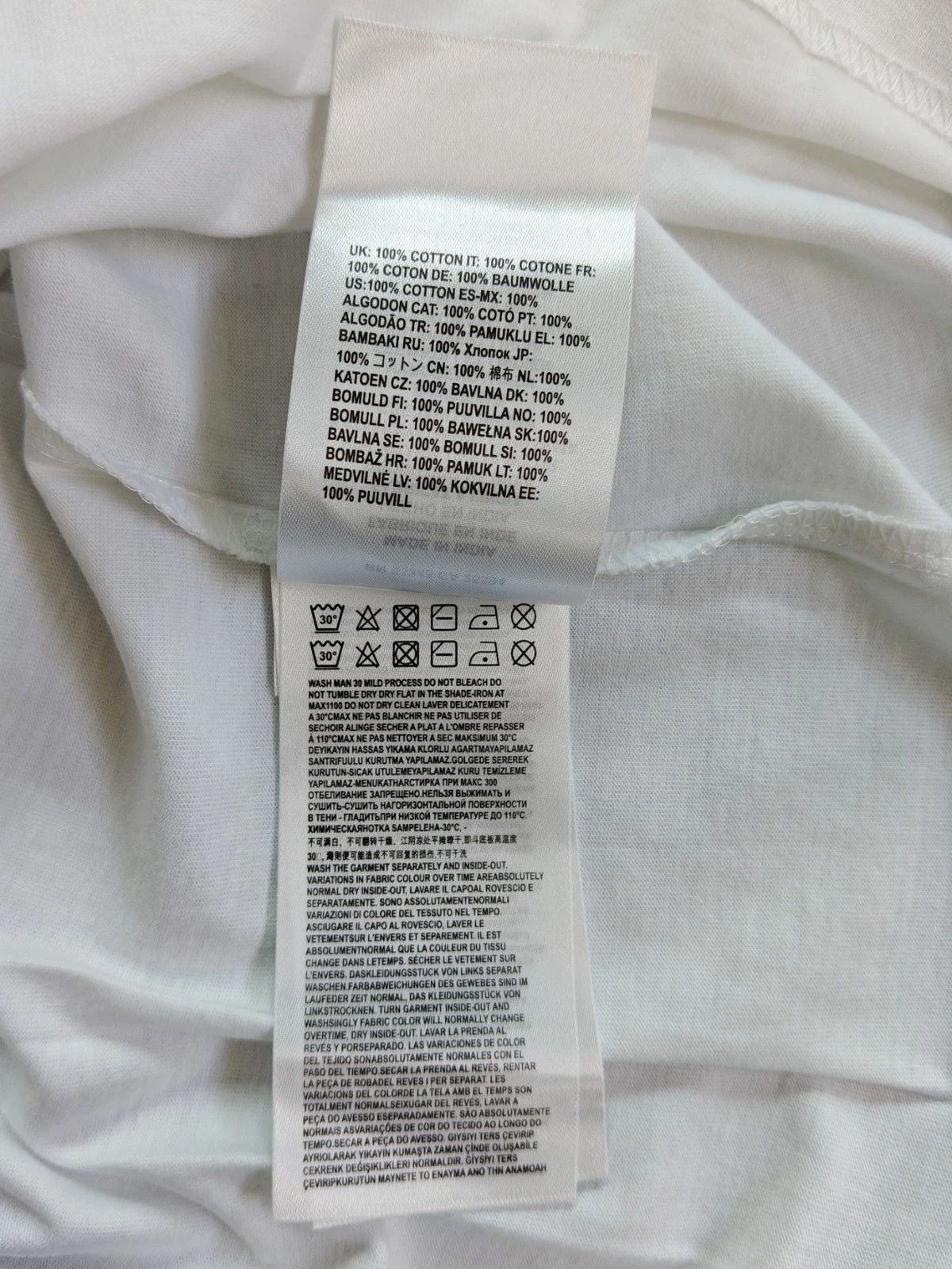 Diesel DIESEL White T-shirt with DSL 78 Denim print T 4171 Size US S / EU 44-46 / 1 - 7 Thumbnail
