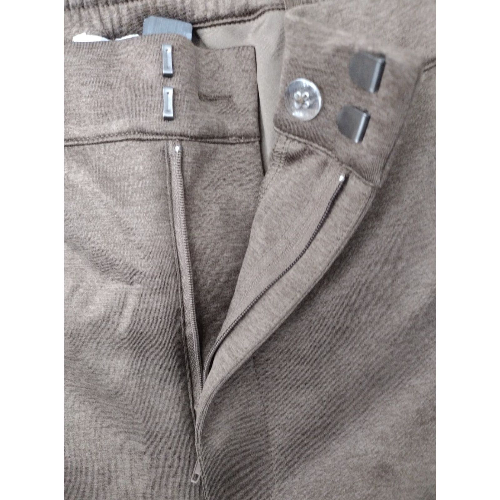 Vintage Stylus Ladarius Campbell Heather Warm Sand Flat Front Pants Men 2XL Relaxed Slim Stretch Flat Front Elastic Back Waist Casual Travel Size US 39 - 7 Thumbnail