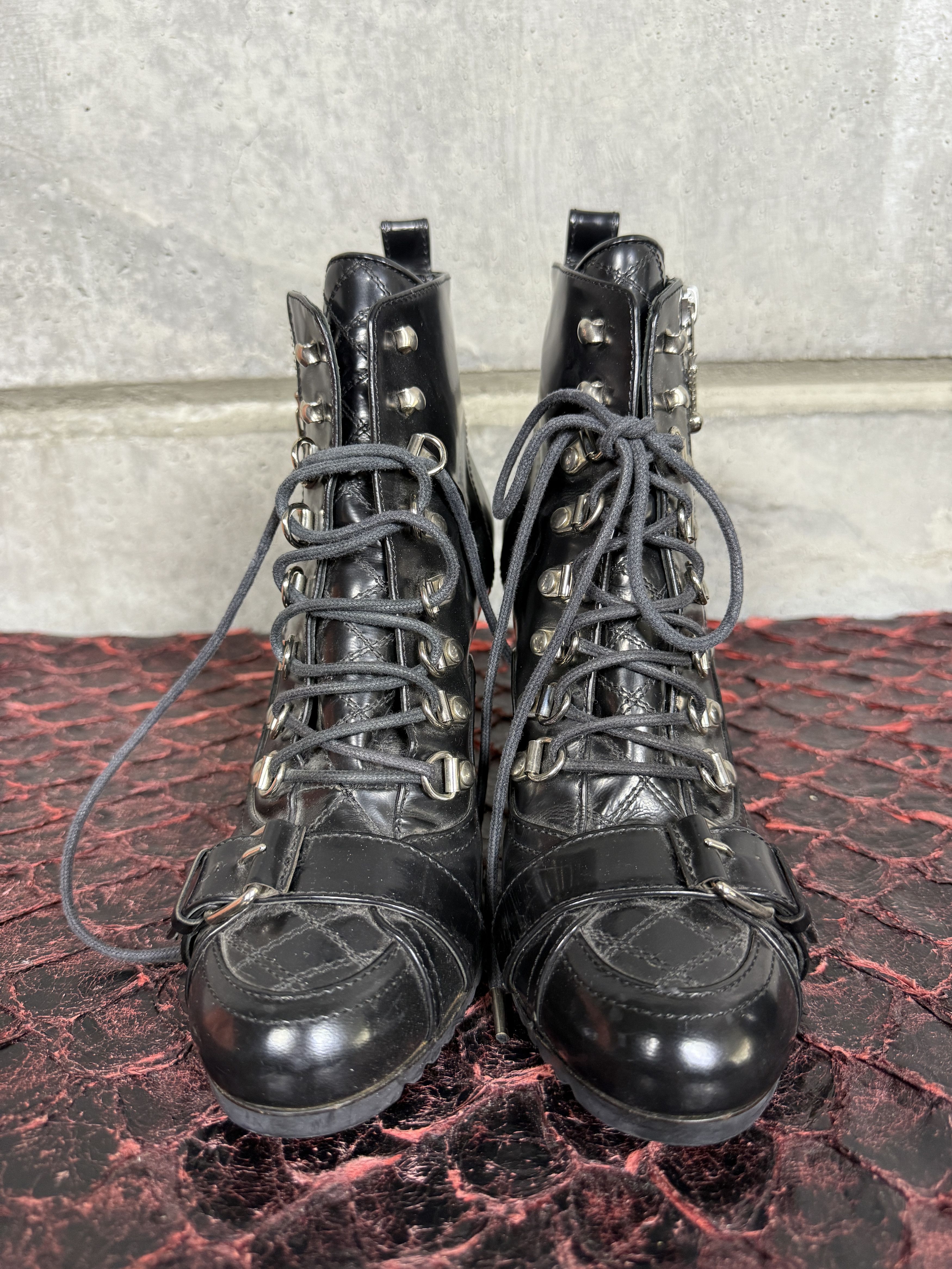 Balenciaga $1095 Balenciaga Lace Side Zip Ankle Leather Boots Size US 8 / IT 38 - 5 Thumbnail