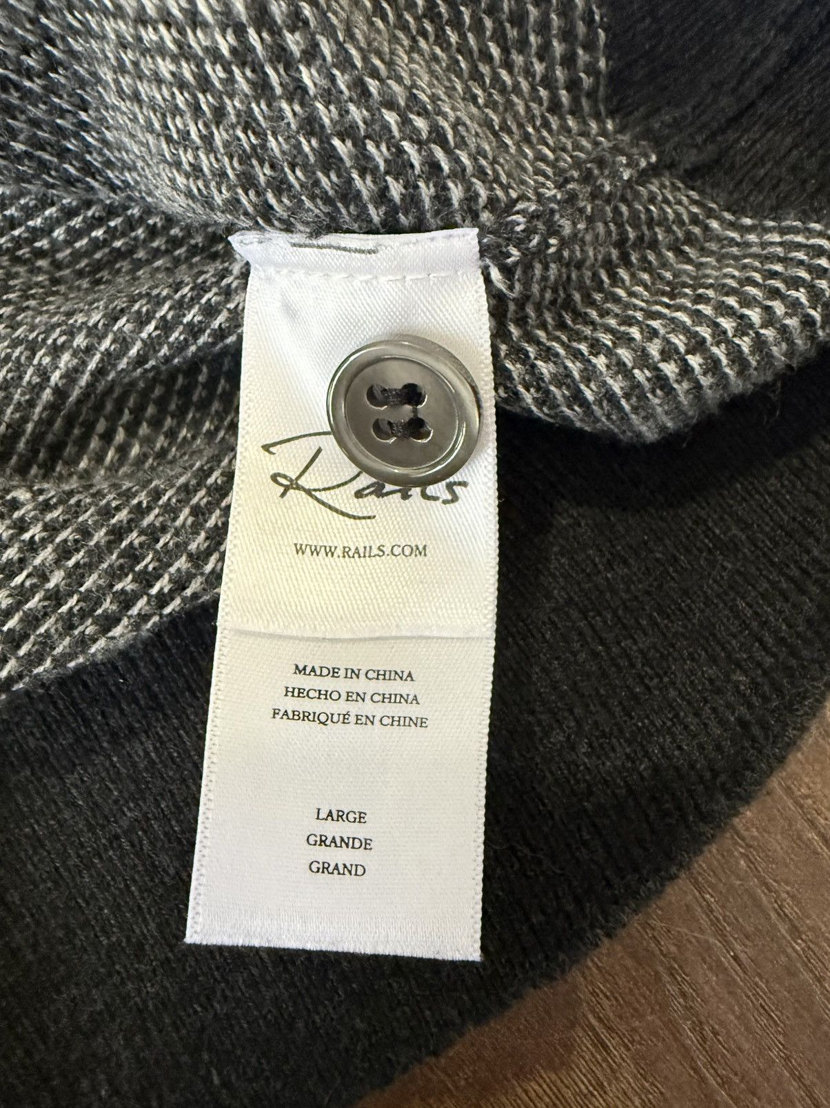 Rails Rails Men’s Anders Contrast-Trimmed Wool-Blend Polo Sweater Size US L / EU 52-54 / 3 - 3 Thumbnail