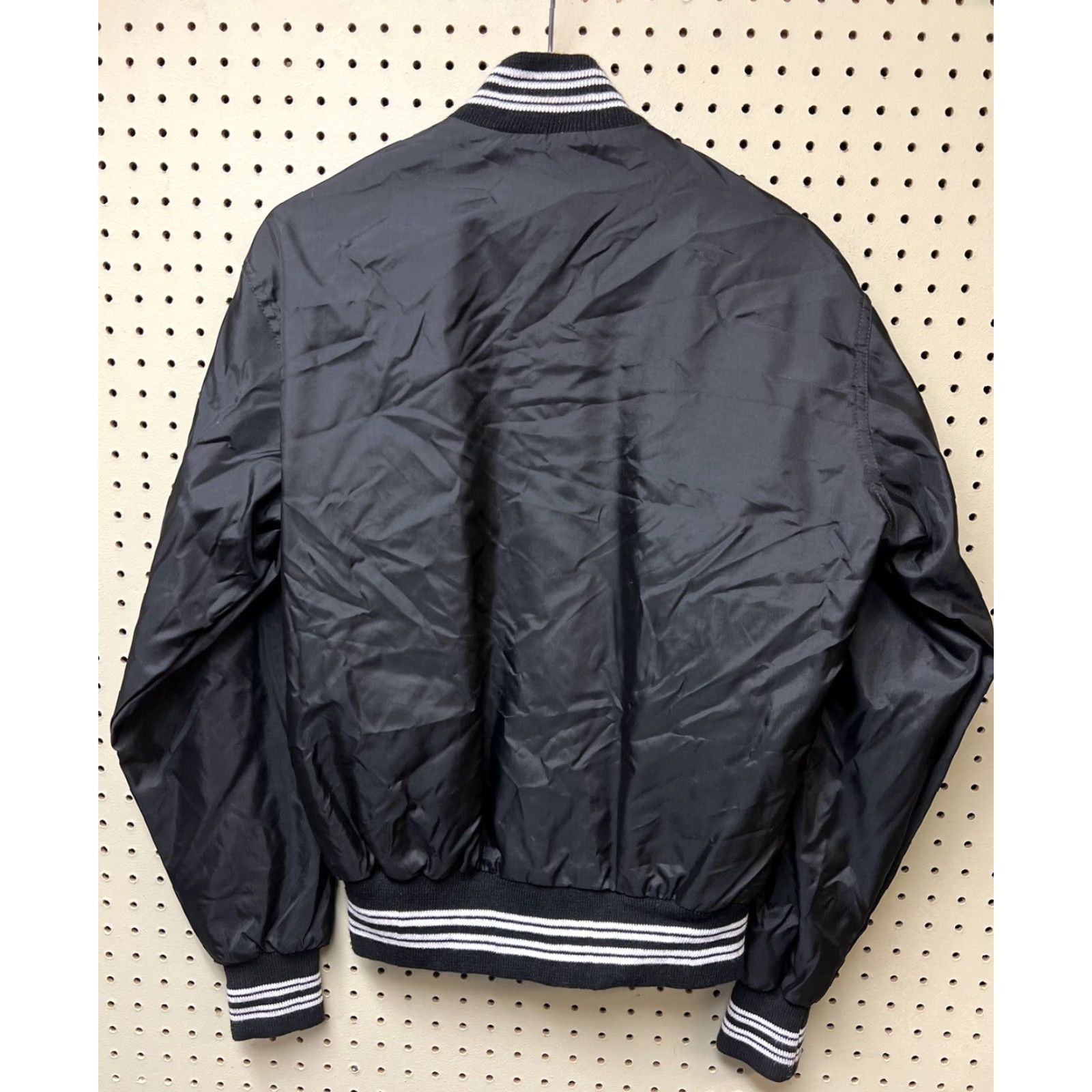 Vintage VINTAGE West Wind 1980s Nylon Satin Bomber Jacket Sz S Black USA Made - NOS Original Size US S / EU 44-46 / 1 - 2 Thumbnail