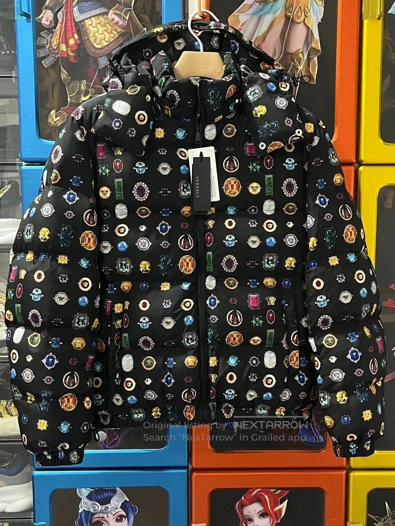 Versace Versace Allover Gem Print Down Jacket. Size US L / EU 52-54 / 3 - 1 Thumbnail