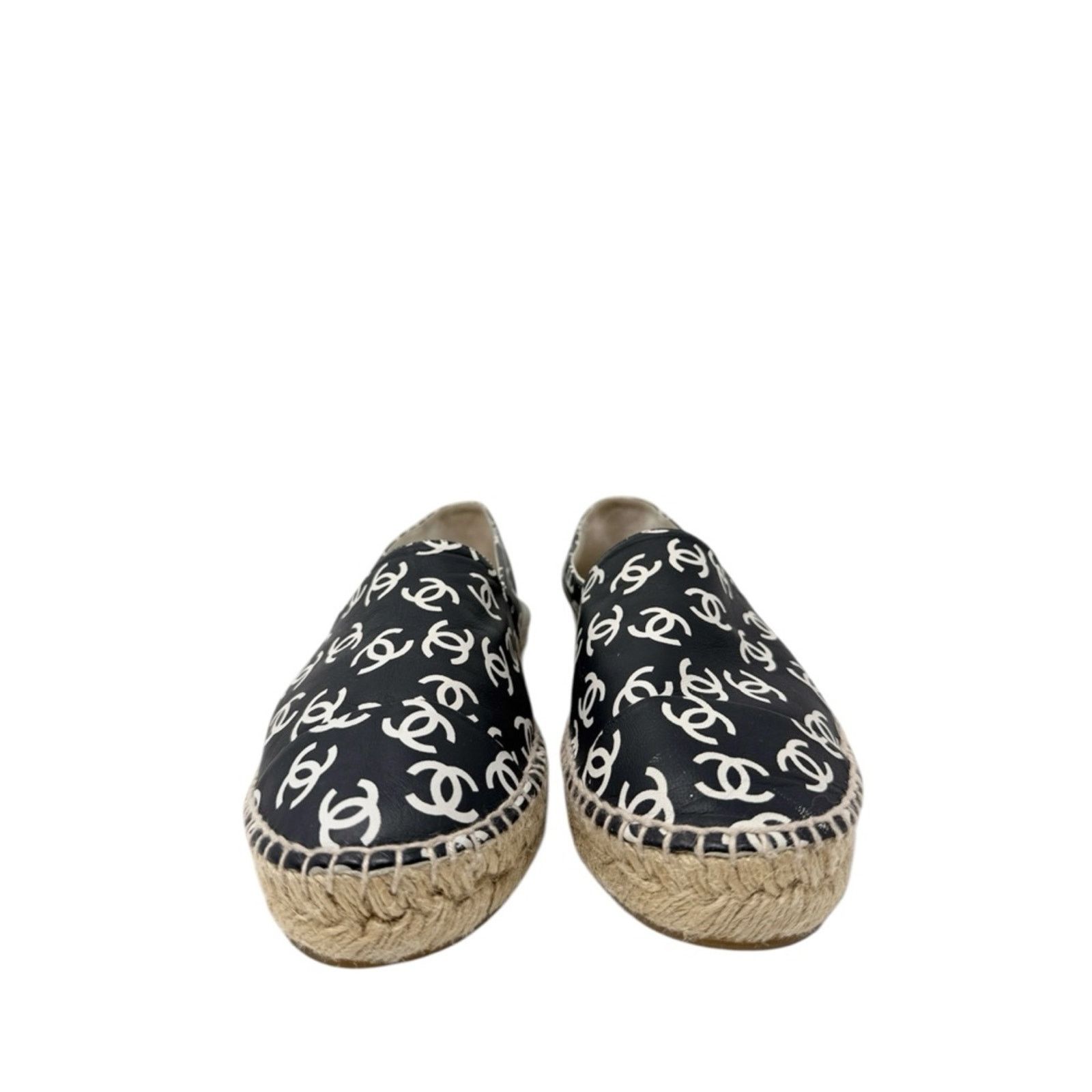 Chanel Chanel CC Monogram Logo Leather Espadrilles Size 40 Size US 10 / IT 40 - 3 Thumbnail