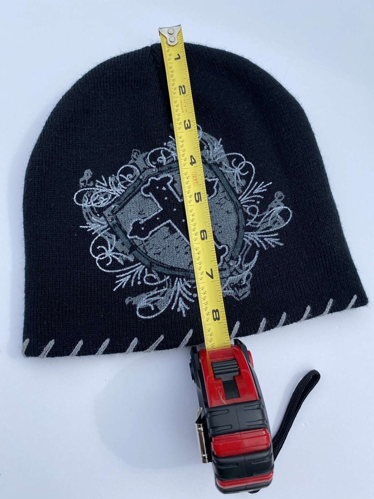 Other Y2K style beanie with cross and stitching #skater #Y2K Size ONE SIZE - 4 Thumbnail