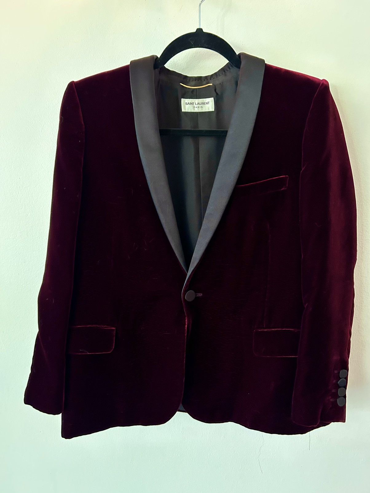 Hedi Slimane × Saint Laurent Paris × Yves Saint Laurent Saint Laurent Paris Velour/ Velvet Jacket Blazer F44 Italy 🇮🇹 Size US S / EU 44-46 / 1 - 3 Thumbnail