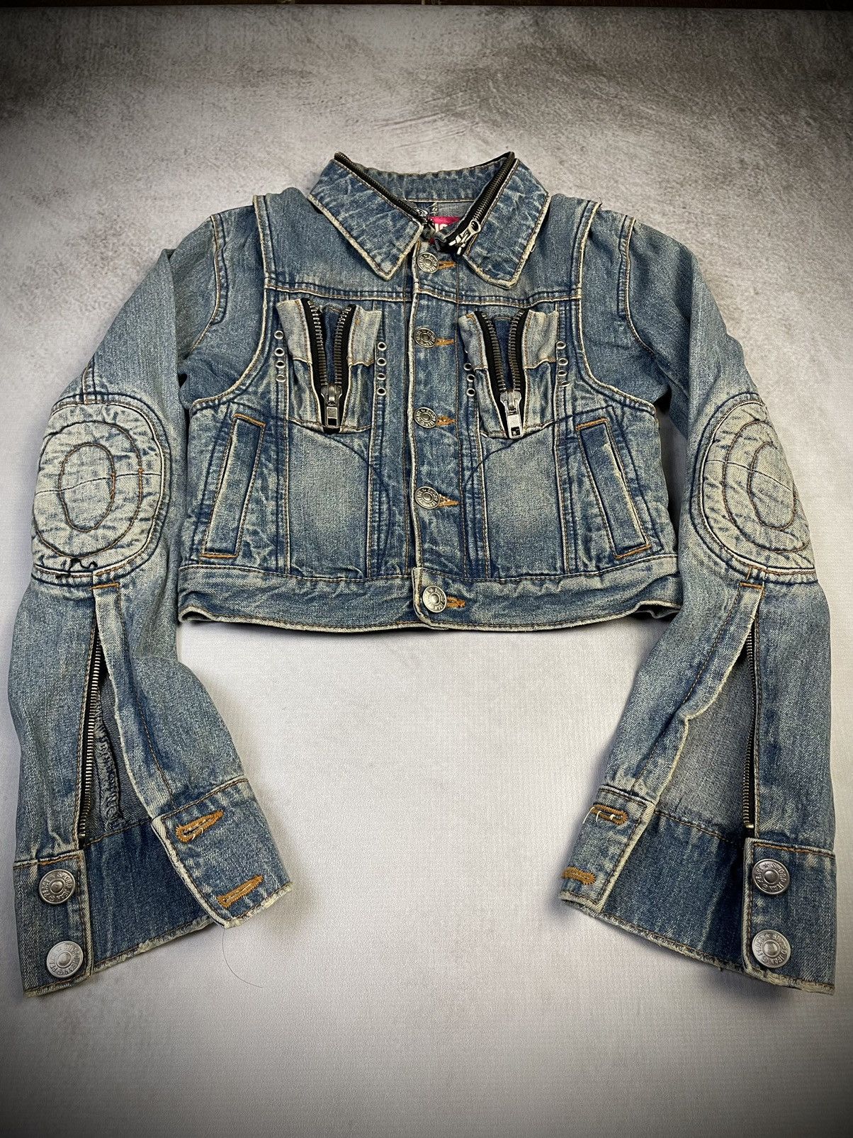 Hysteric Glamour Y2k Swordfish Modular Dystopian Denim Jacket Size XS / US 0-2 / IT 36-38 - 8 Thumbnail