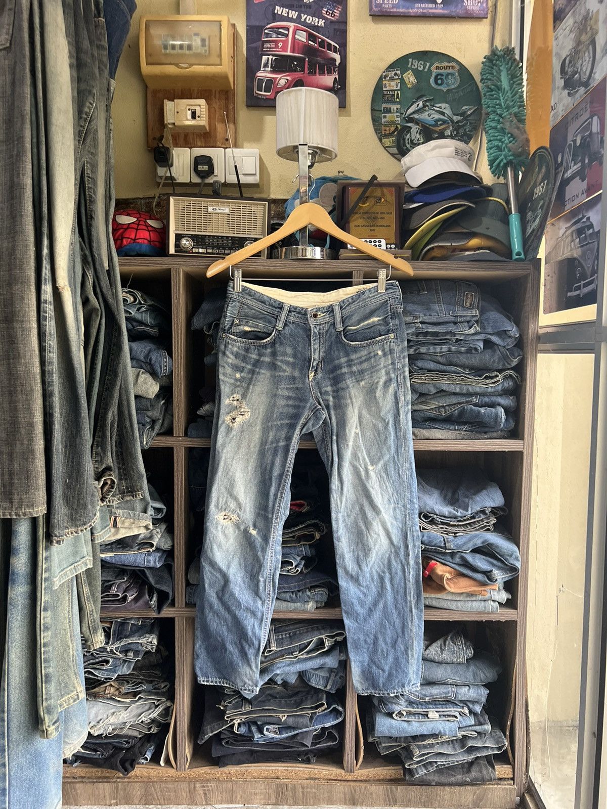 Japanese Brand 🔥Brappers Union Made Distressed Denim Size US 30 / EU 46 - 1 Thumbnail