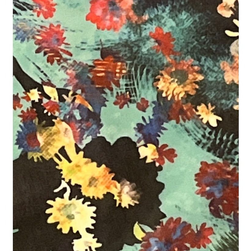Other One of a Kind Silk Scarf Manufacture Sample - Flowers- Italy Size ONE SIZE - 3 Thumbnail