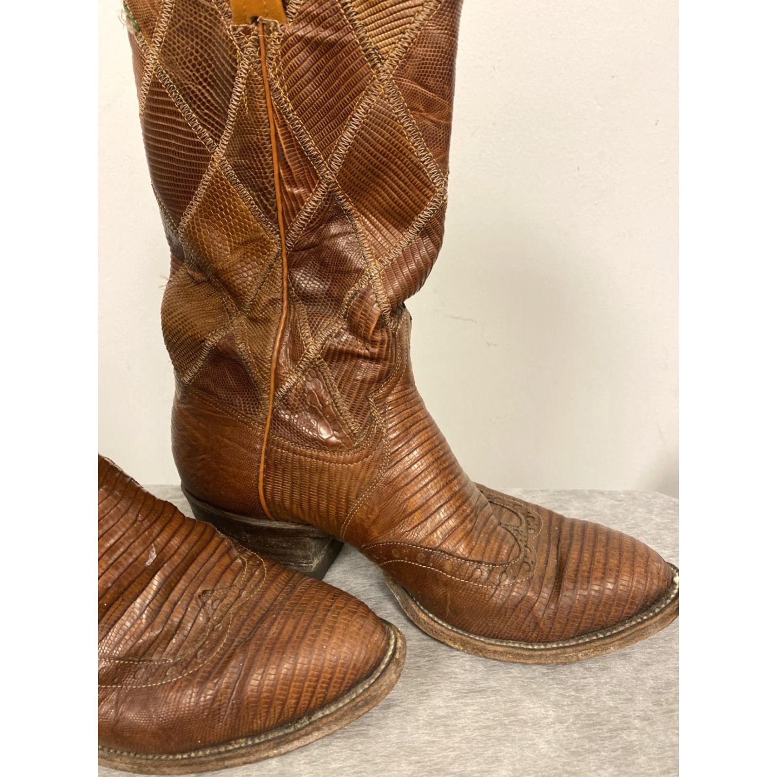 Vintage VINTAGE Laramie Cowboy Boots Men Size 9 Brown Leather Western 80s Patchwork Size US 9 / EU 42 - 2 Thumbnail
