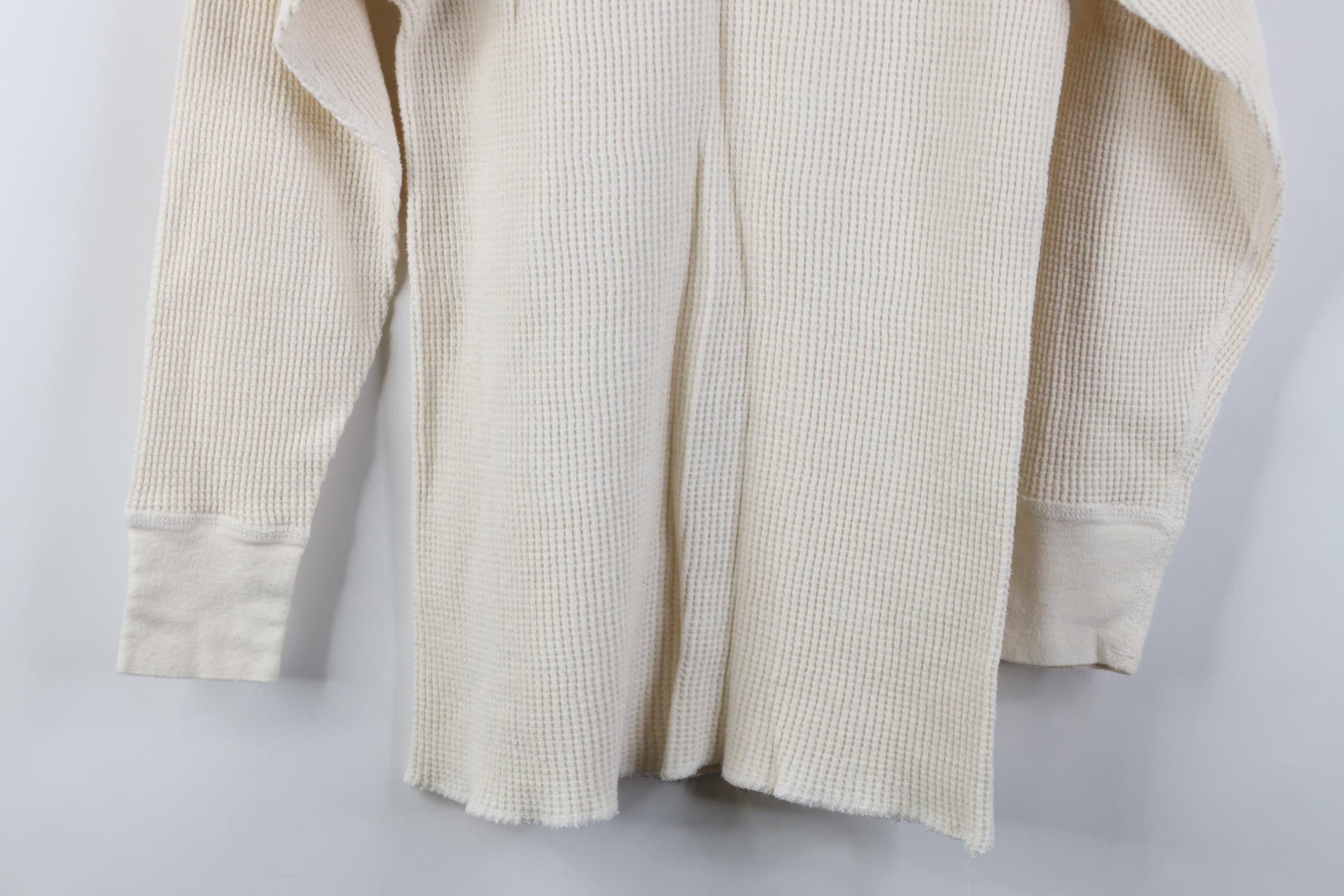 Vintage Vintage 90s Streetwear Waffle Knit T-Shirt Cotton USA Size US M / EU 48-50 / 2 - 12 Thumbnail