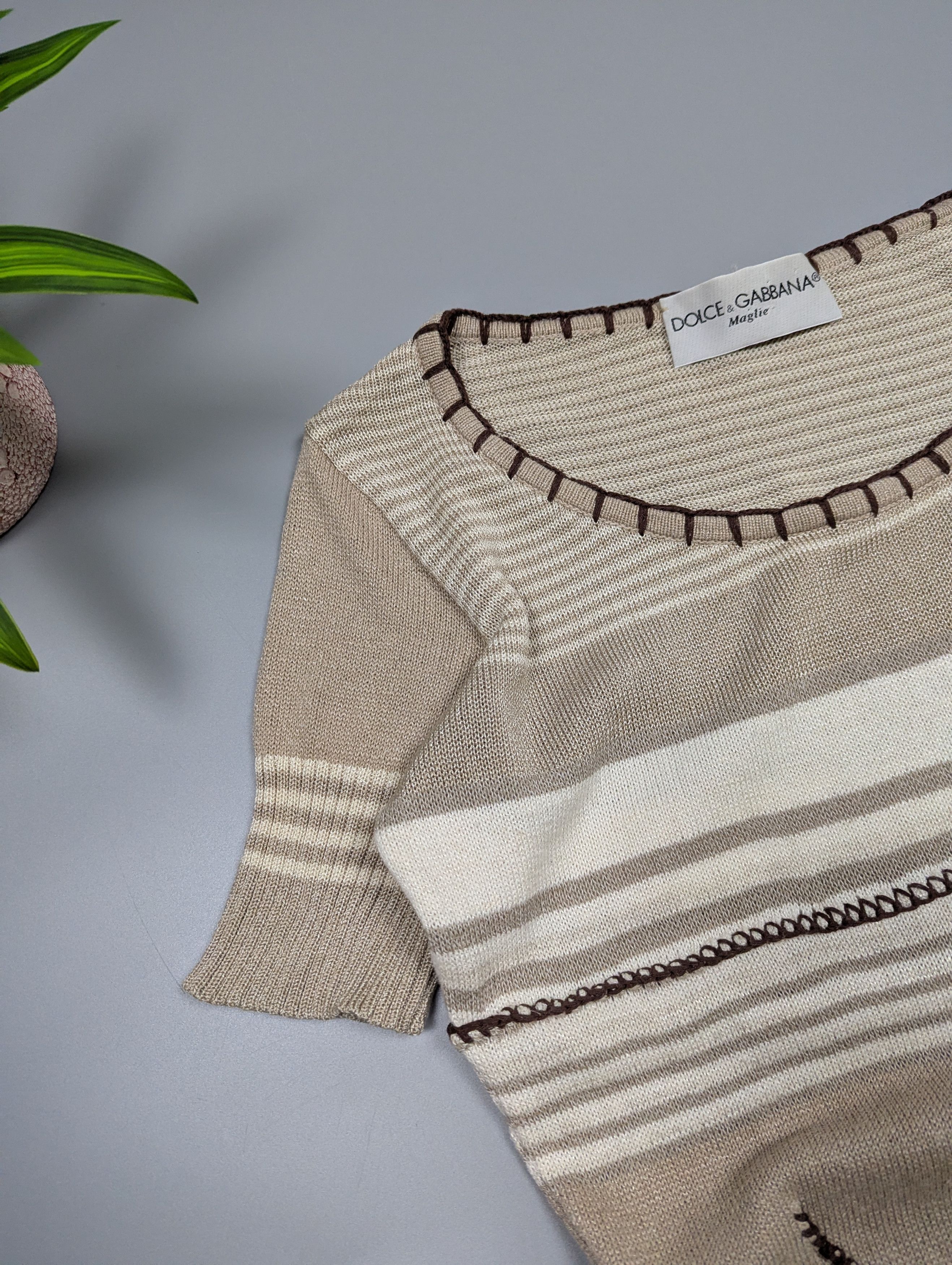 Dolce & Gabbana Archive Dolce & Gabbana Y2K Avant Garde Ethno Knit Top Size M / US 6-8 / IT 42-44 - 6 Thumbnail