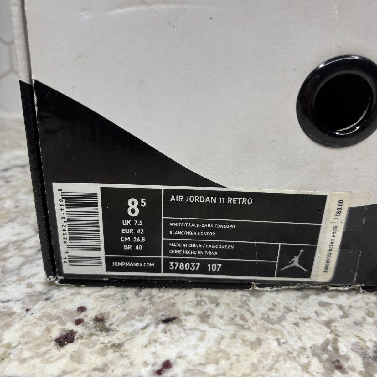 Jordan Brand Sizs 8.5 - Jordan 11 high concord 2011 OG All Worn Size US 8.5 / EU 41-42 - 23 Thumbnail