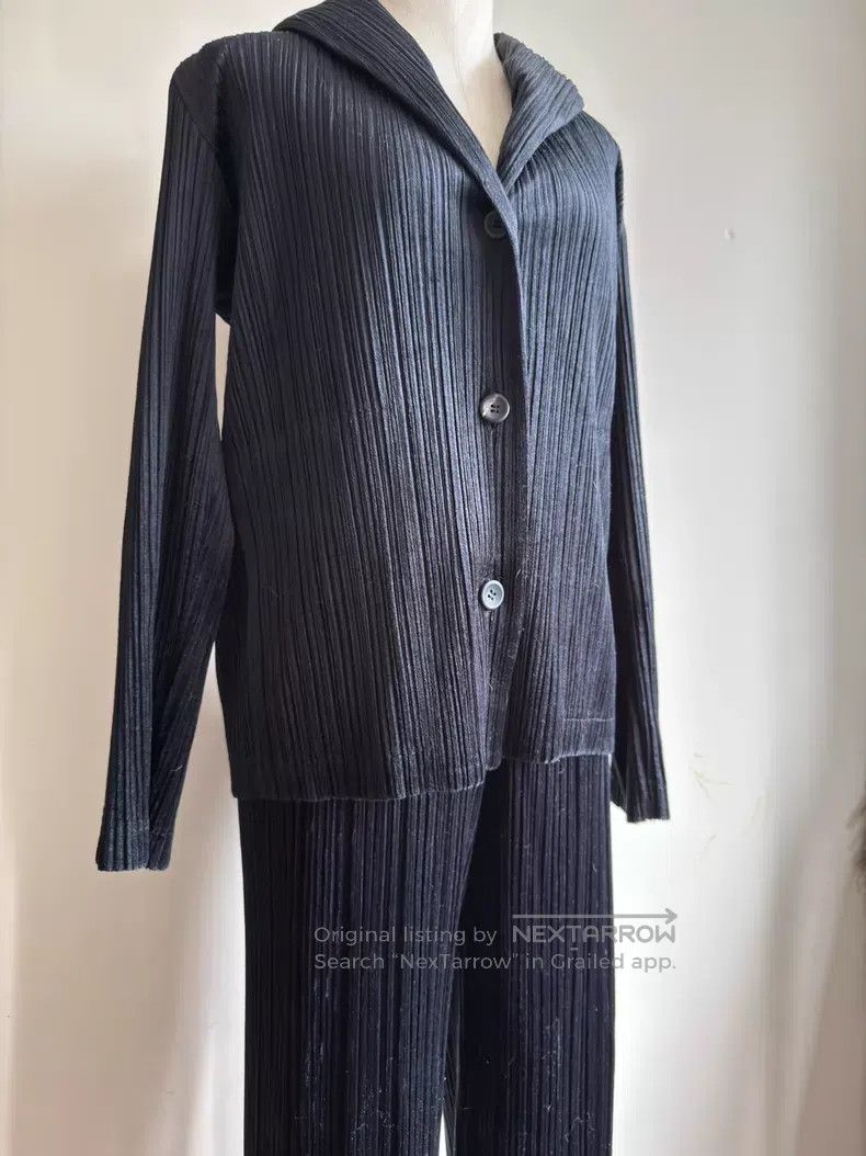 Issey Miyake Issey Miyake Black Ruffle Top Size L / US 10 / IT 46 - 6 Thumbnail