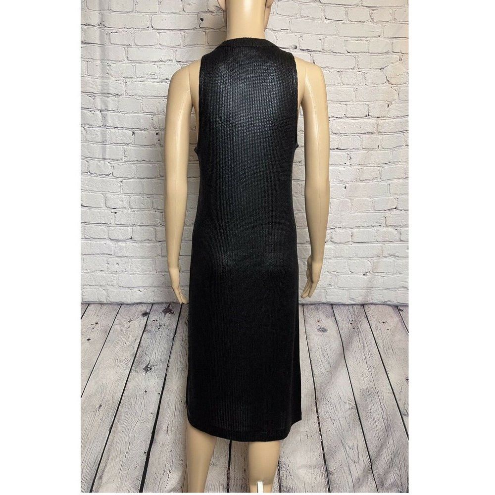 Splendid NWT New $138 Splendid Astor Metallic Coated Knit Dress Blac Size M / US 6-8 / IT 42-44 - 6 Thumbnail