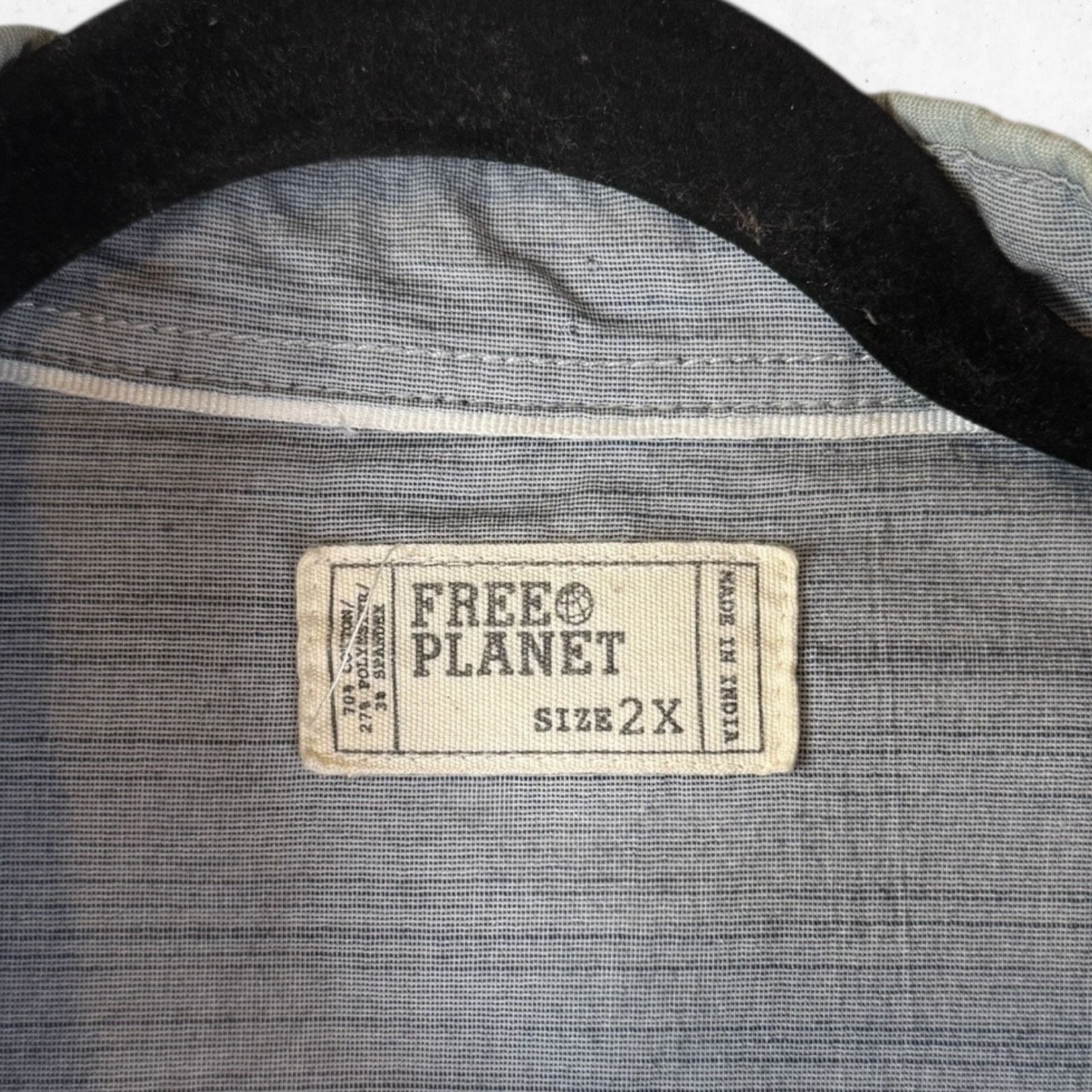 Free Planet Free Planet Button Down Shirt Men's Size 2X Gray Color Size US XXL / EU 58 / 5 - 3 Thumbnail