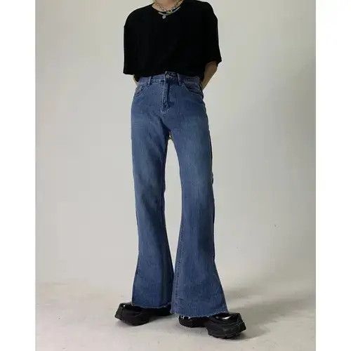 Japanese Brand Fashion straight-leg loose-fitting slit jeans Size US 32 / EU 48 - 1 Thumbnail