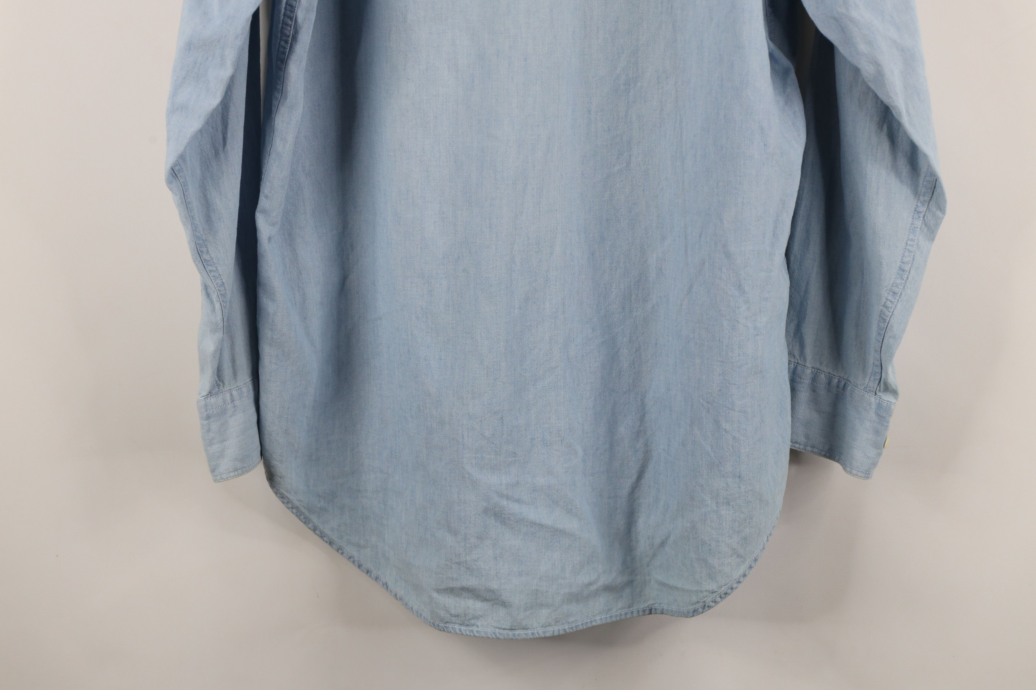 Gap × Vintage Vintage 90s Gap Denim Jean Collared Button Down Shirt Size US M / EU 48-50 / 2 - 12 Thumbnail