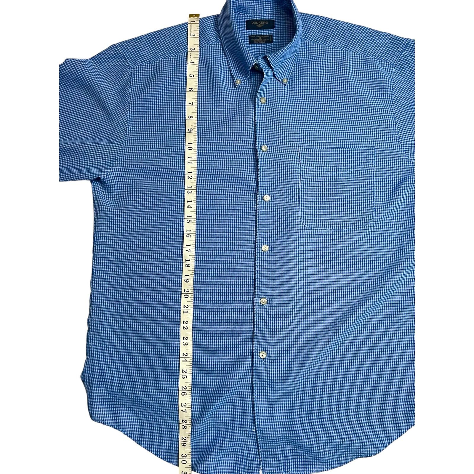 Dockers Dockers Blue Gingham Checker Button Down Shirt Long Sleeve Size US M / EU 48-50 / 2 - 9 Thumbnail