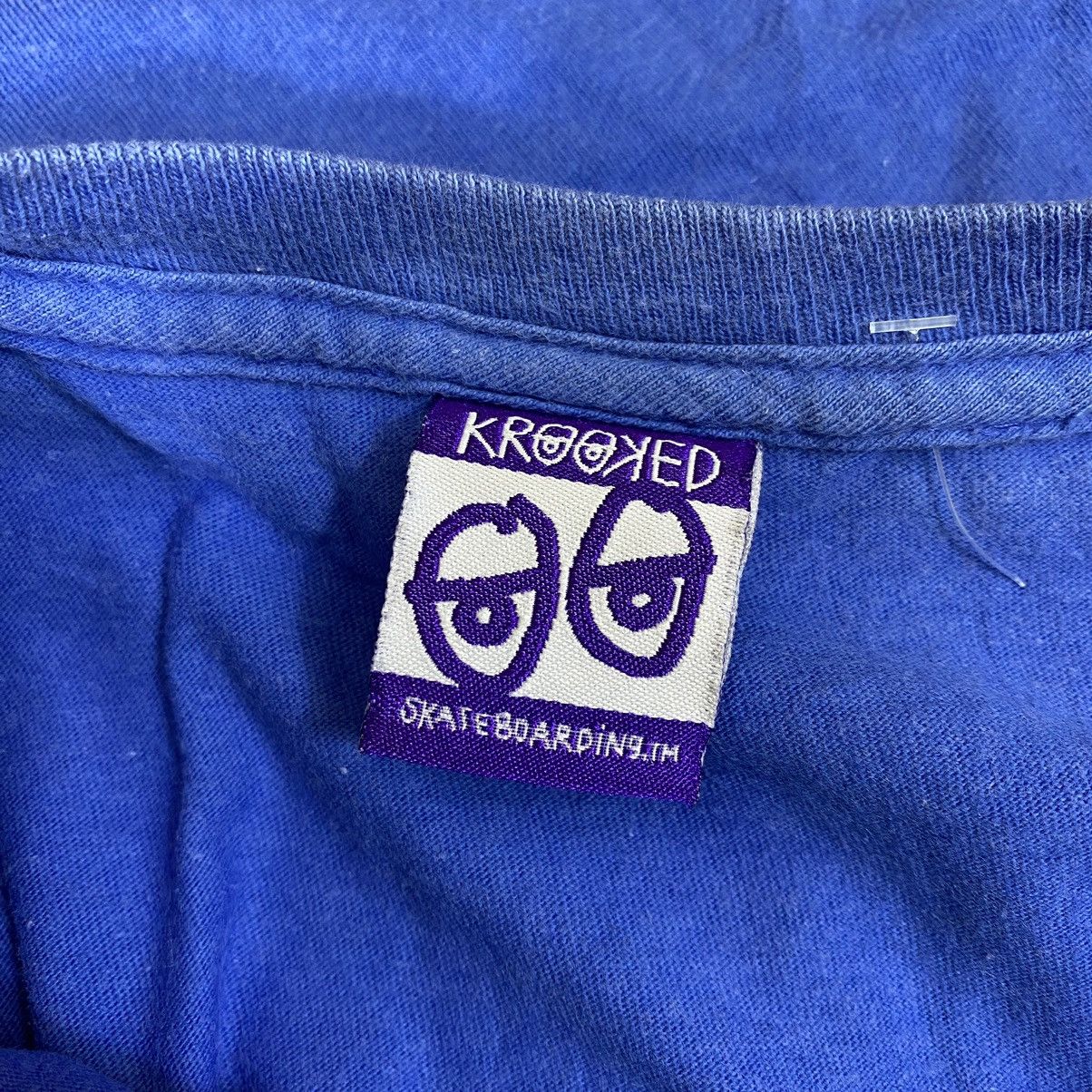 Krooked × Vintage Vintage 90s KROOKED SKATEBOARDING Rudy Johnson Brand Print Size US M / EU 48-50 / 2 - 5 Thumbnail